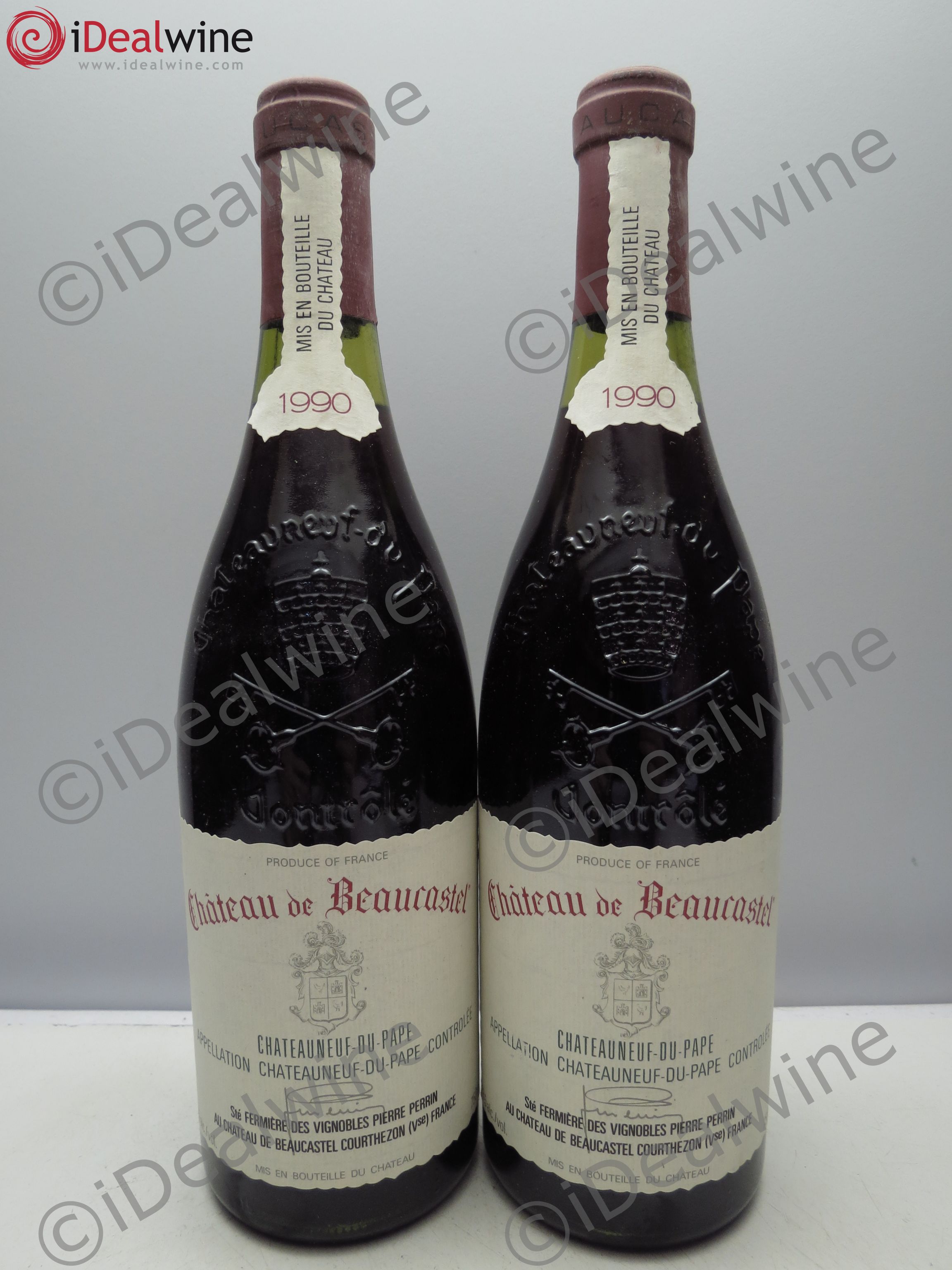 Châteauneuf-du-Pape Château de Beaucastel Famille Perrin 1990 - Lot de 2 bouteilles - 0