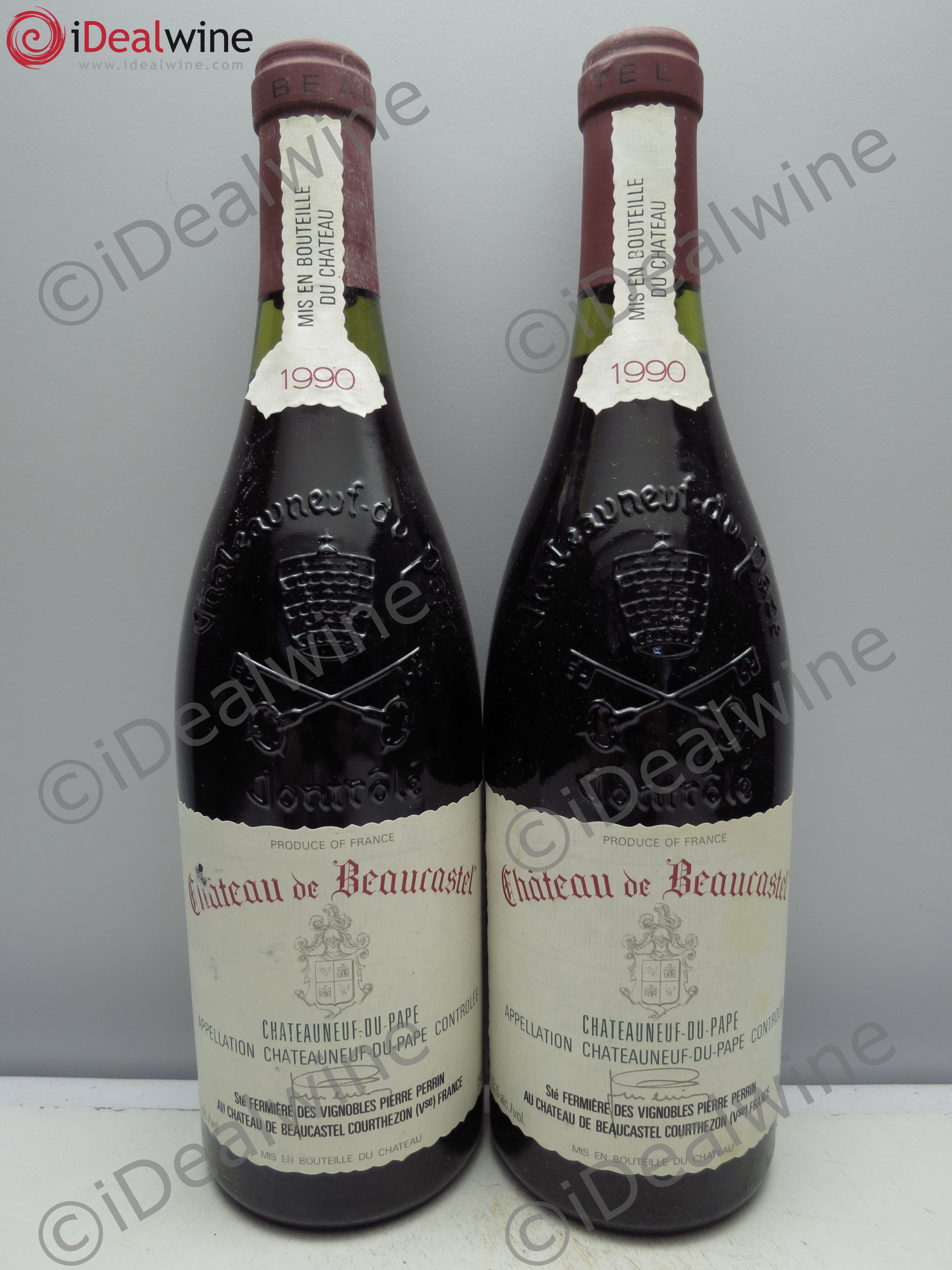 Châteauneuf-du-Pape Château de Beaucastel Famille Perrin 1990 - Lot de 2 bouteilles - 0