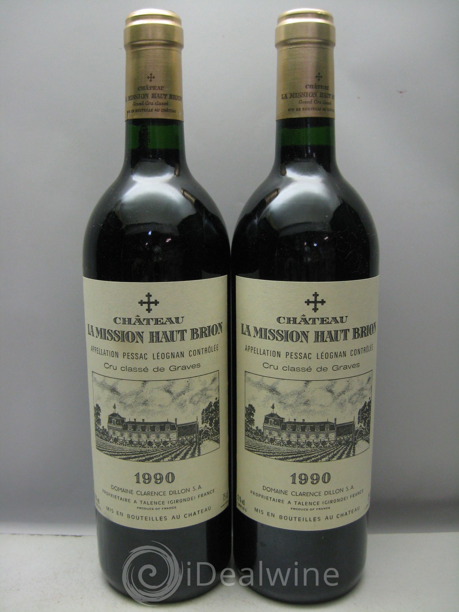 Château la Mission Haut-Brion Cru Classé de Graves 1990 - Lot de 12 bouteilles - 0