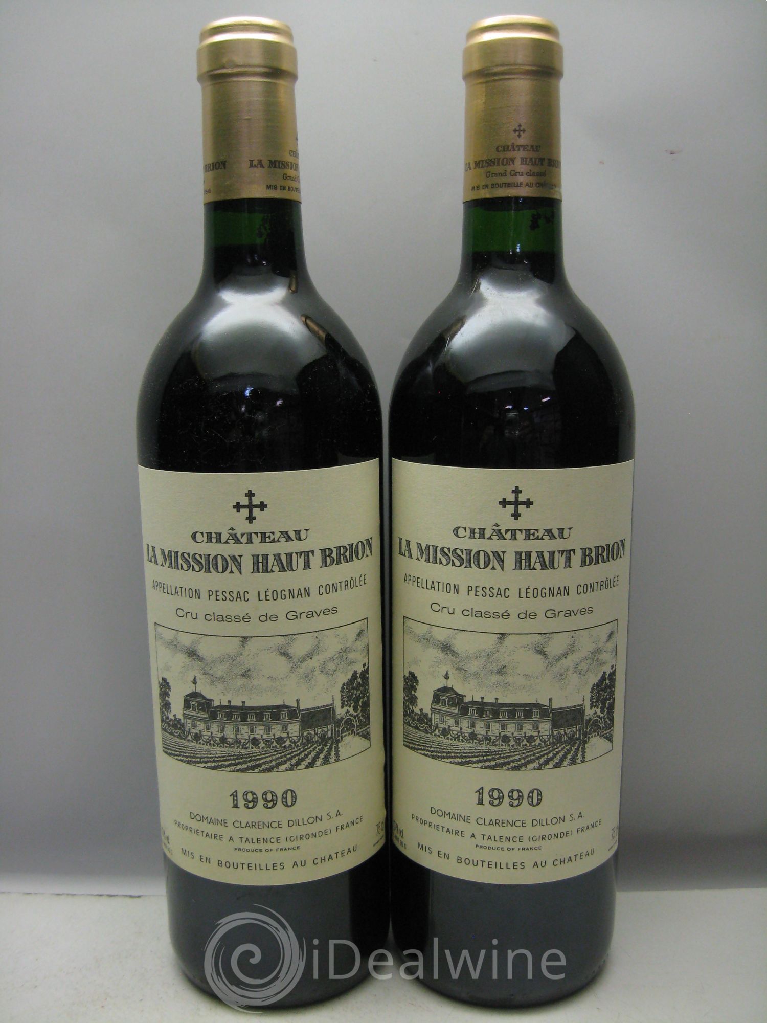 Château la Mission Haut-Brion Cru Classé de Graves 1990 - Lot de 12 bouteilles - 1