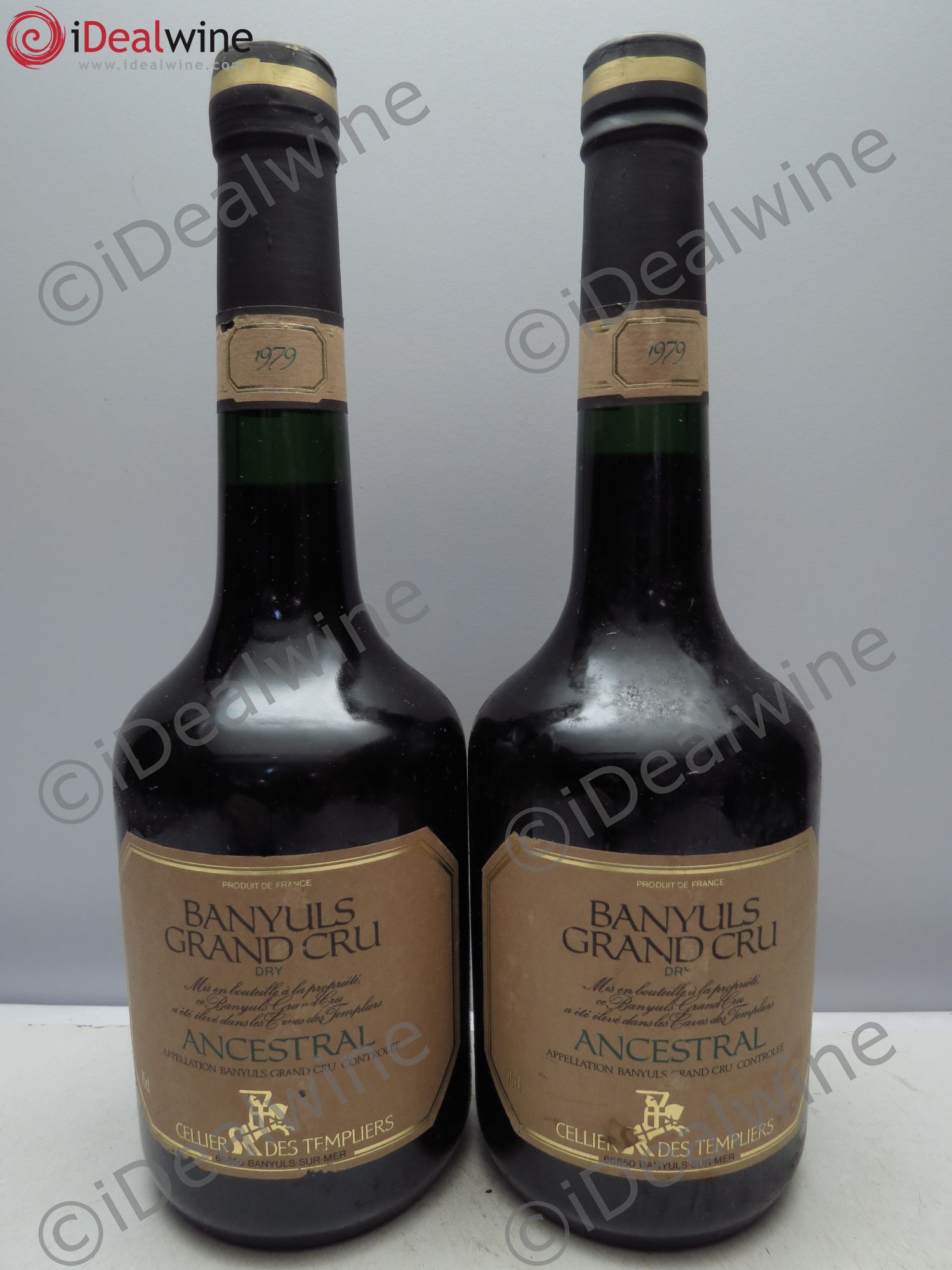Banyuls Banyuls Grand Cru Dry Ancestral. Cellier des Templiers 1979 - Posten von 2 Flaschen - 0