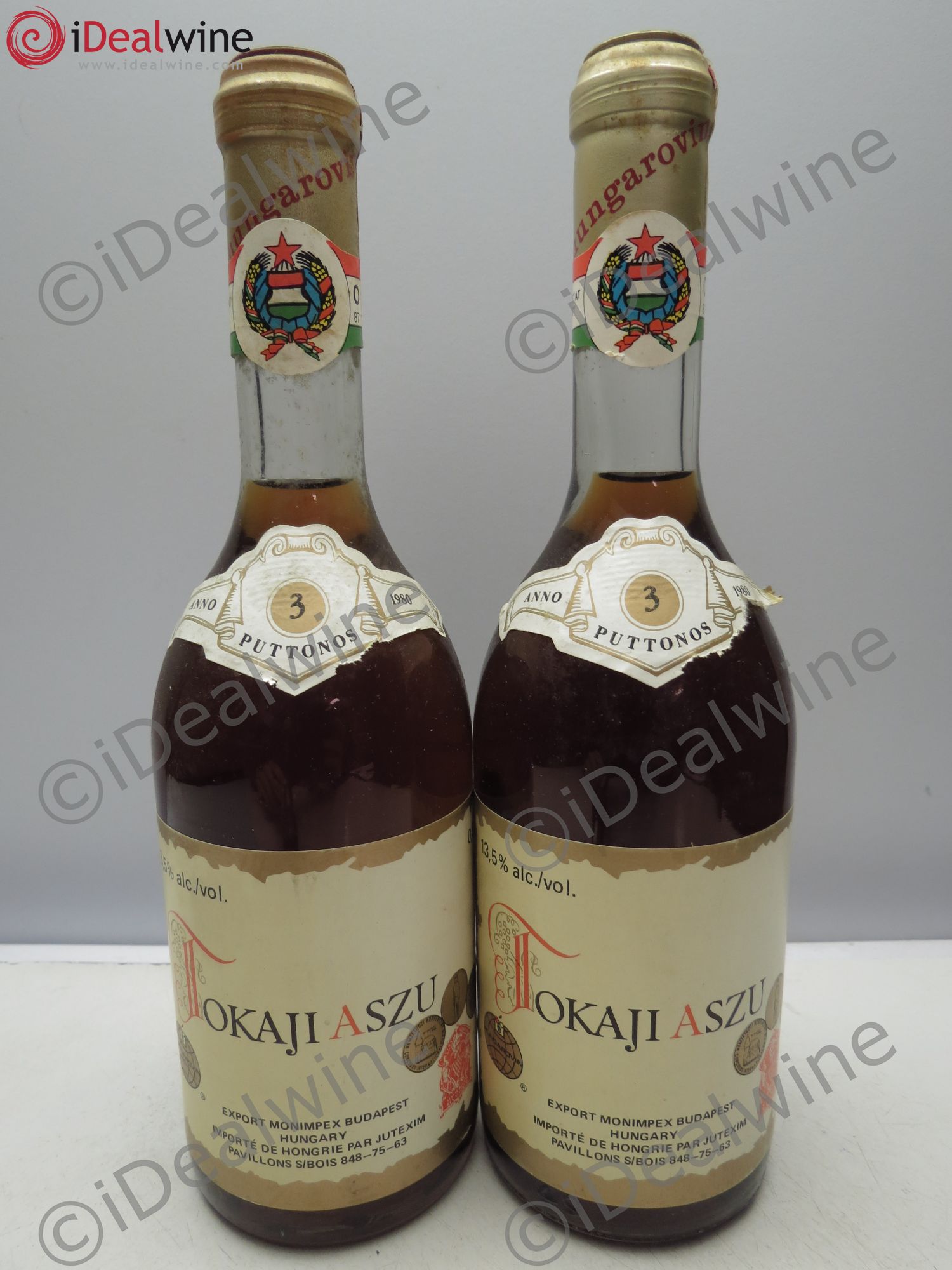 Tokaji 50cl Tokaji Aszu 3 Puttonyos 1980 - Posten von 2 Flacons - 0