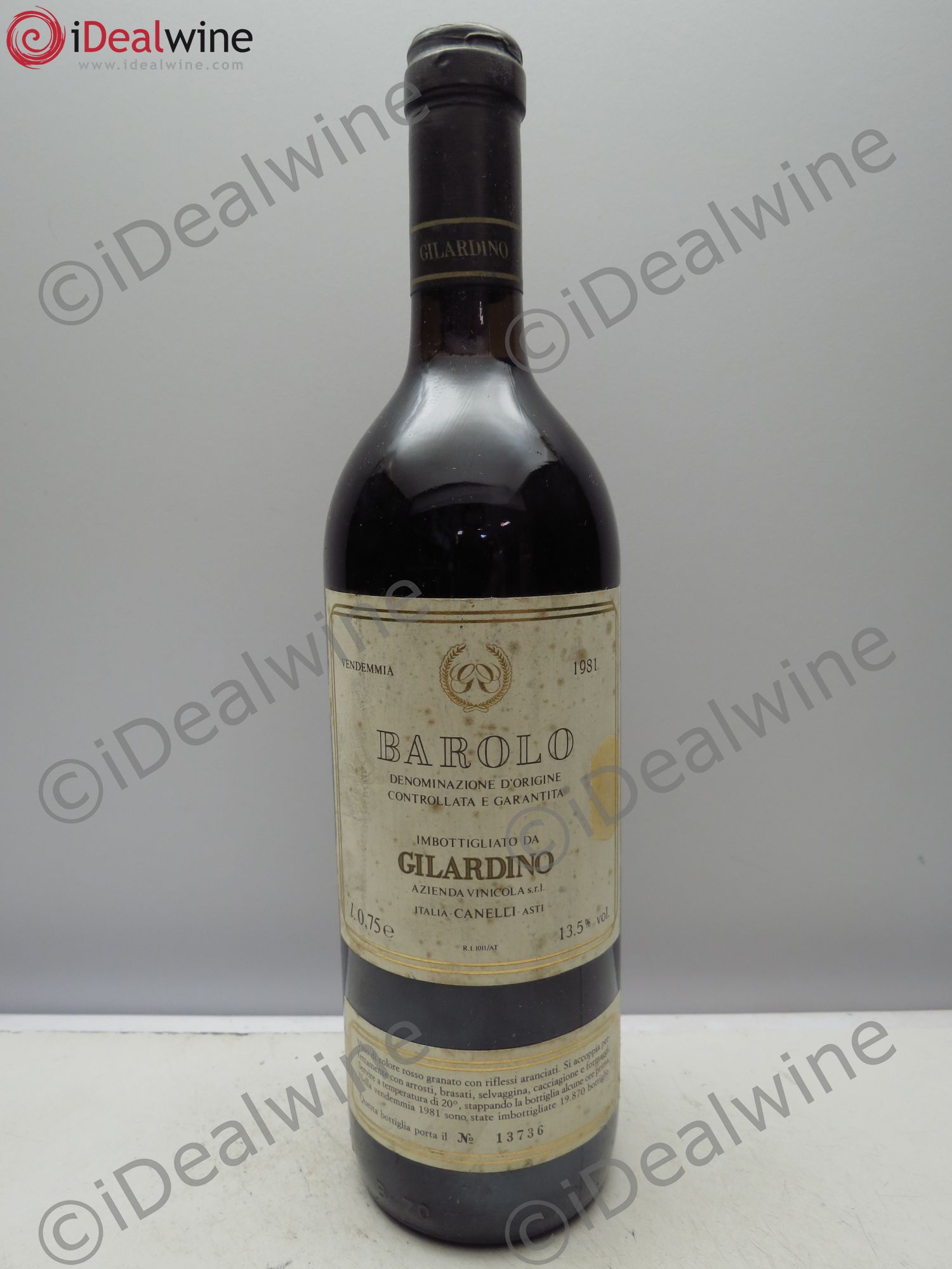Barolo Gilardino 1981 - Lot de 1 bouteille - 0