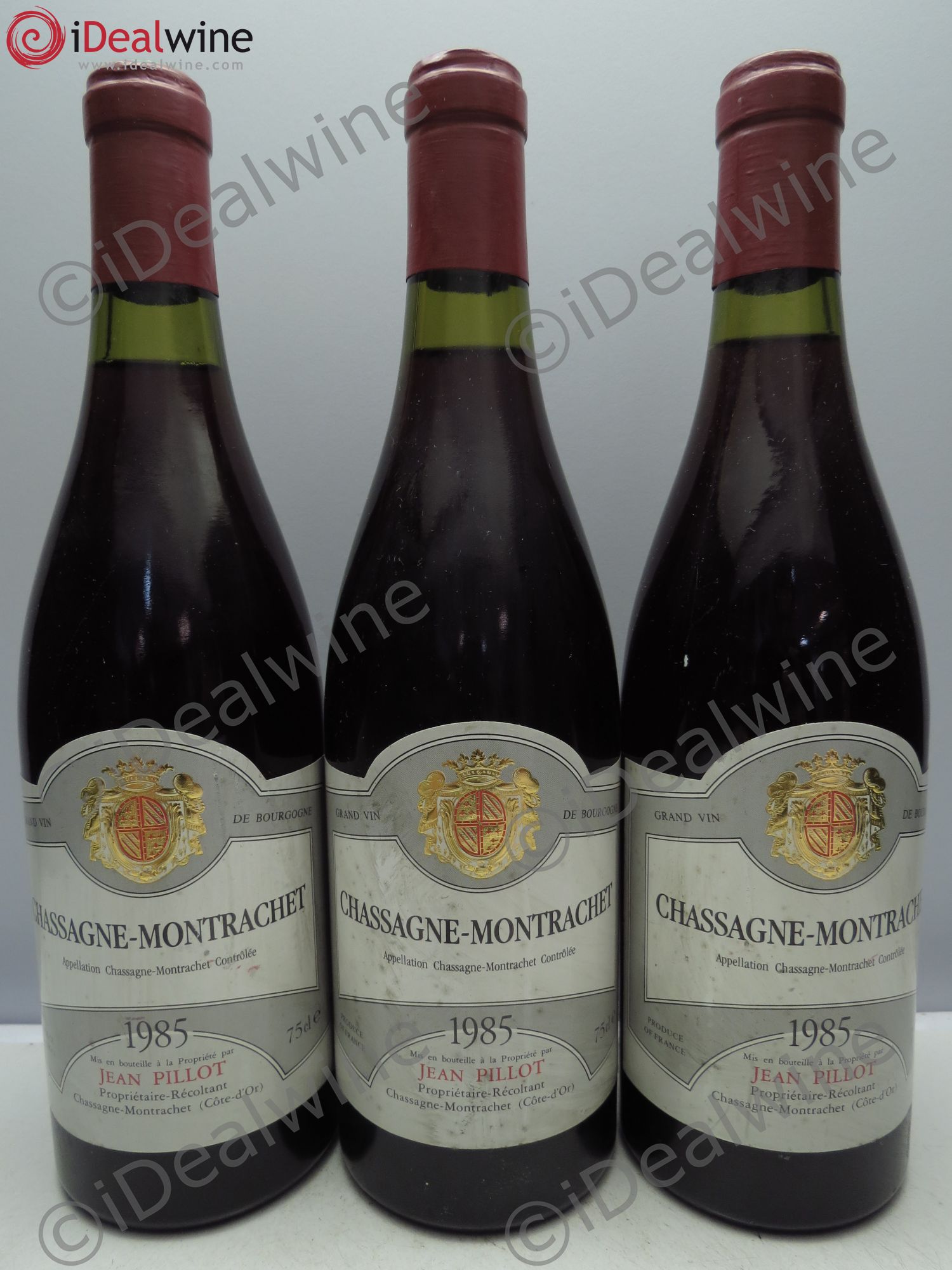 Chassagne-Montrachet Jean Pillot 1985 - Lot de 3 bouteilles - 0