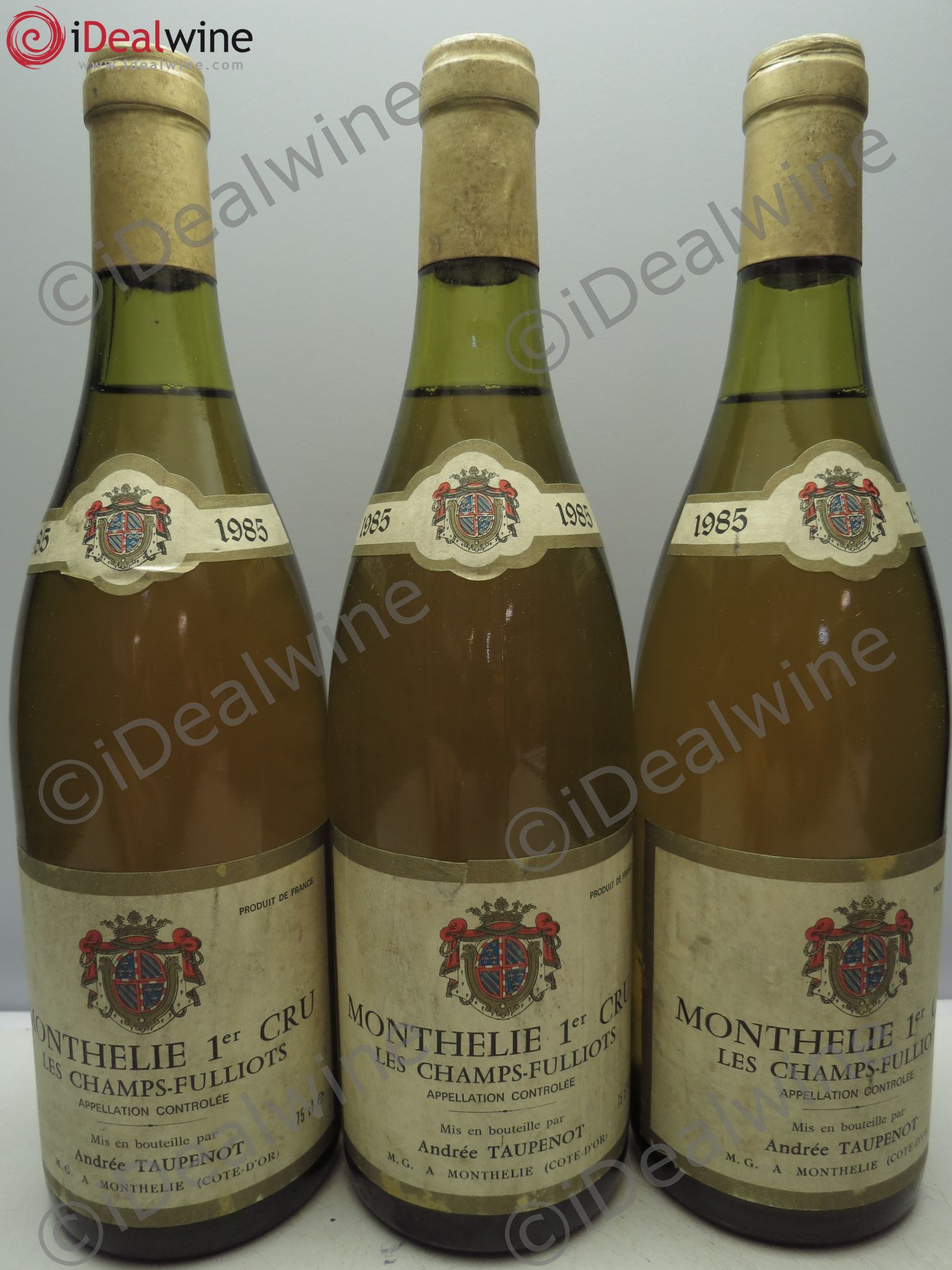 Monthélie 1er Cru Andrée Taupinot 1985 - Lotto di 3 bottiglie - 0