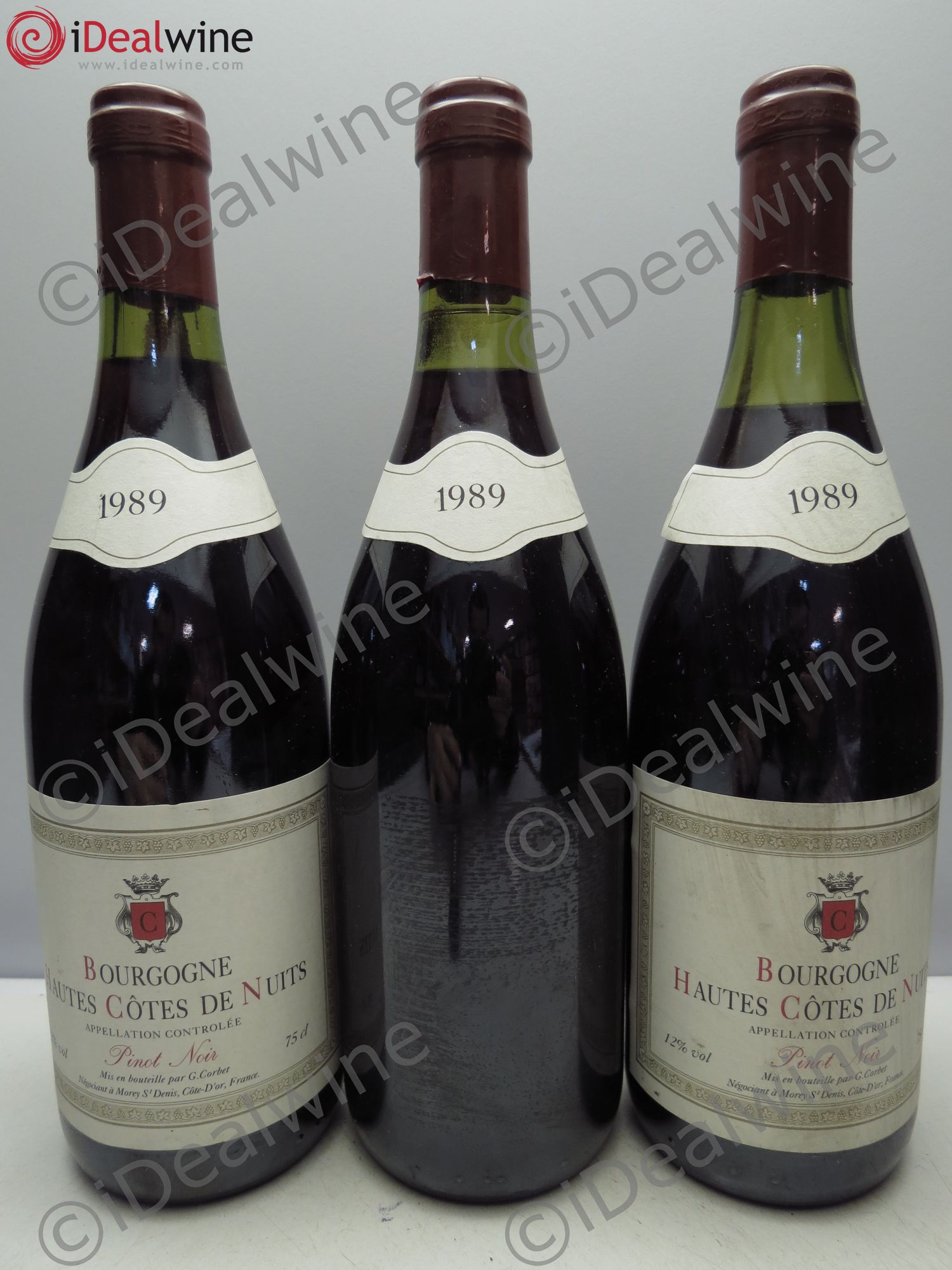 Hautes-Côtes de Nuits G.Corbet 1989 - Posten von 3 Flaschen - 0