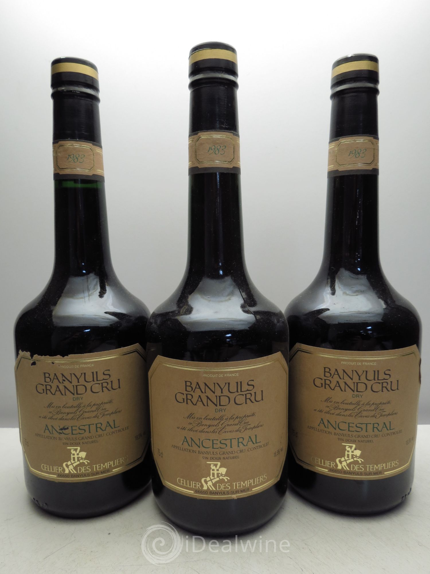 Banyuls Grand Cru Dry Ancestral Cellier des Templiers 1983 - Posten von 3 Flaschen - 0