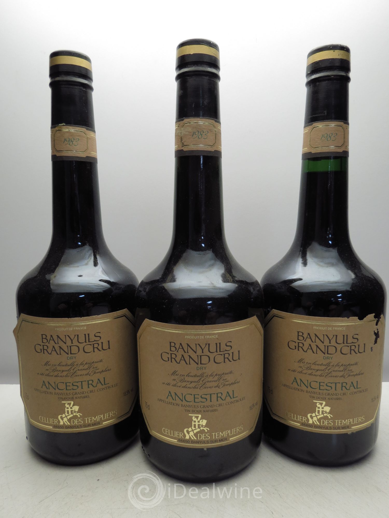 Banyuls Grand Cru Dry Ancestral Cellier des Templiers 1983 - Posten von 3 Flaschen - 0