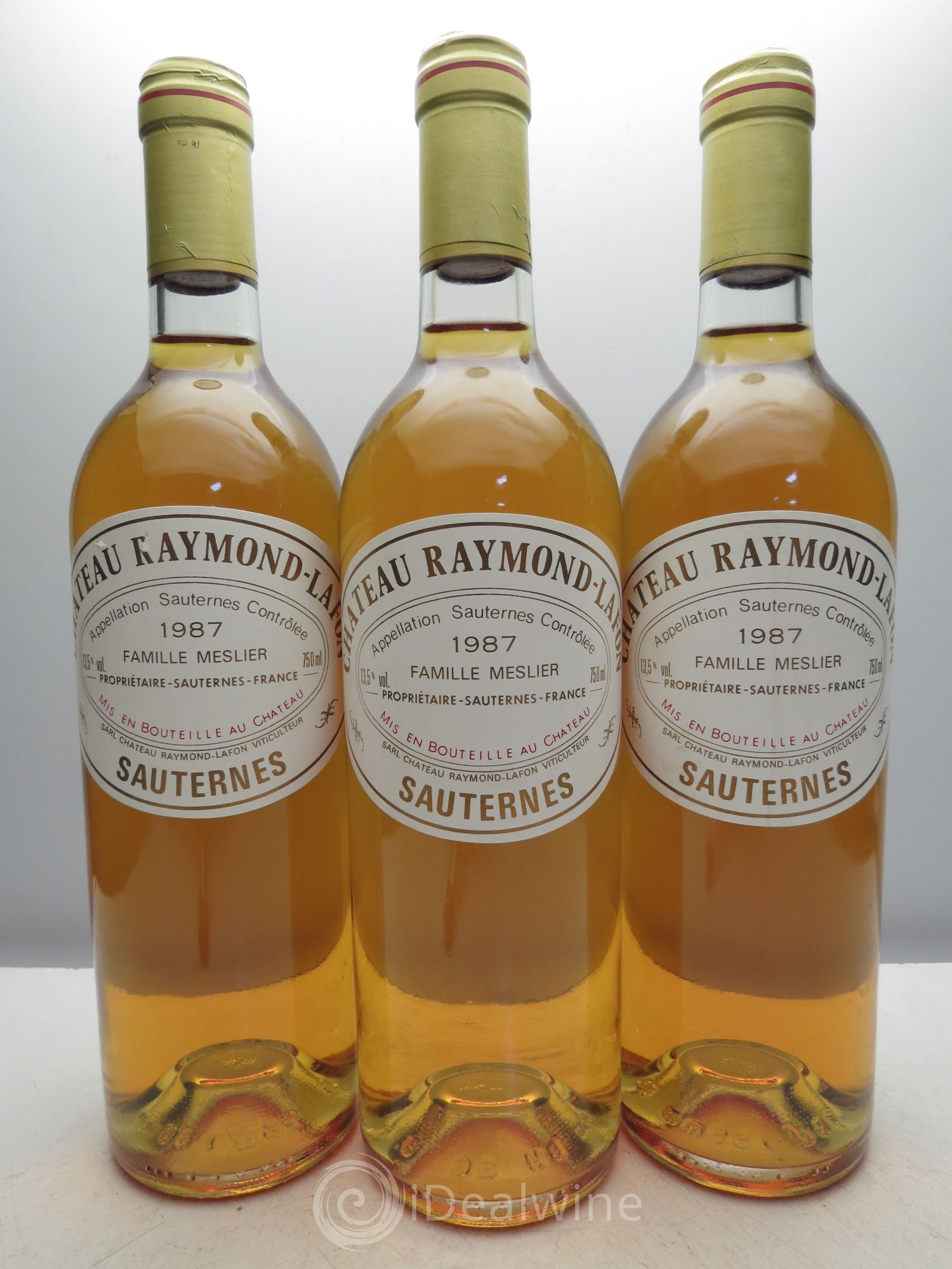 Château Raymond Lafon 1987 - Lotto di 3 bottiglie - 0