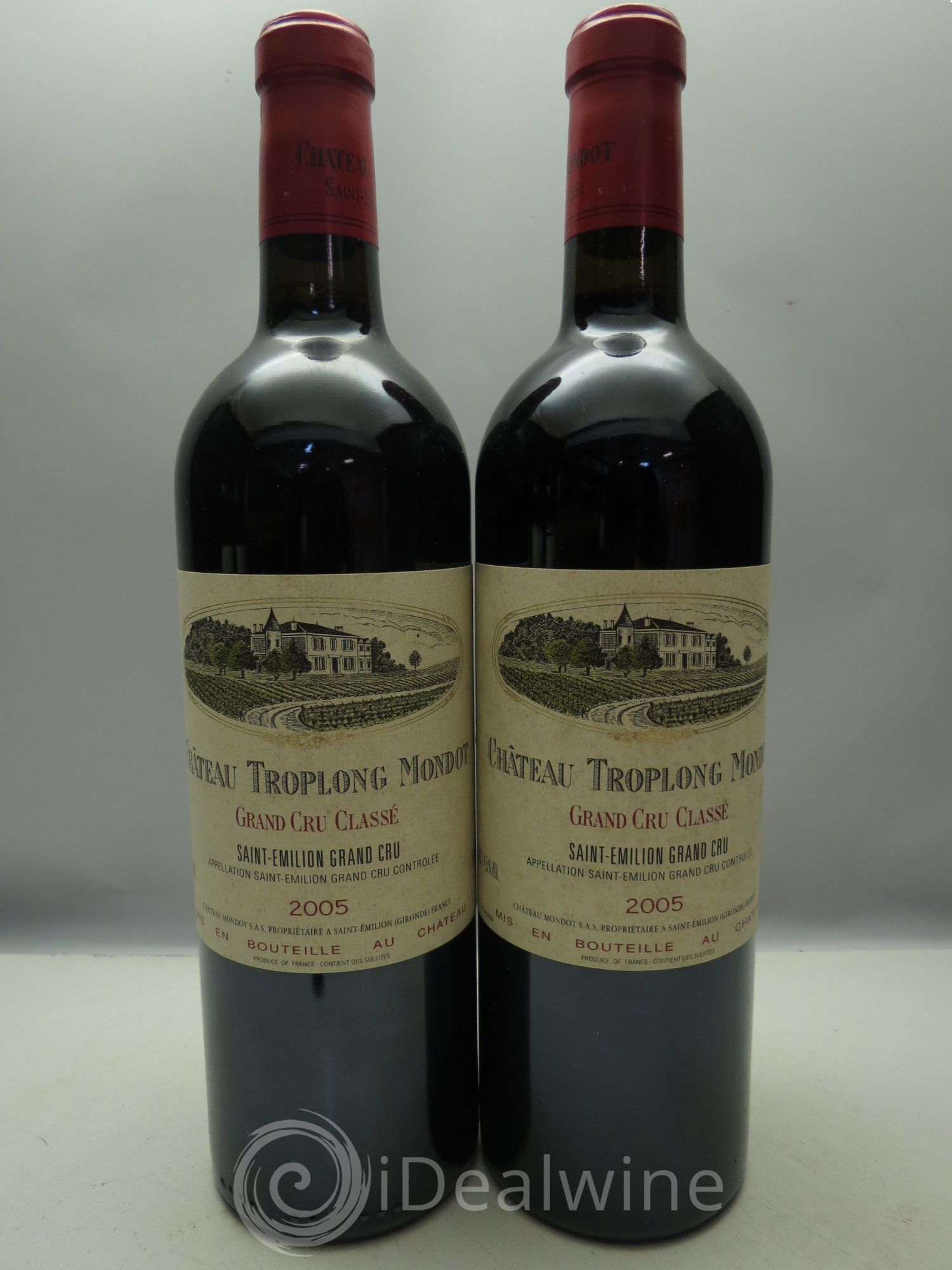 Château Troplong Mondot 1er Grand Cru Classé B 2005 - Lot de 12 bouteilles - 0