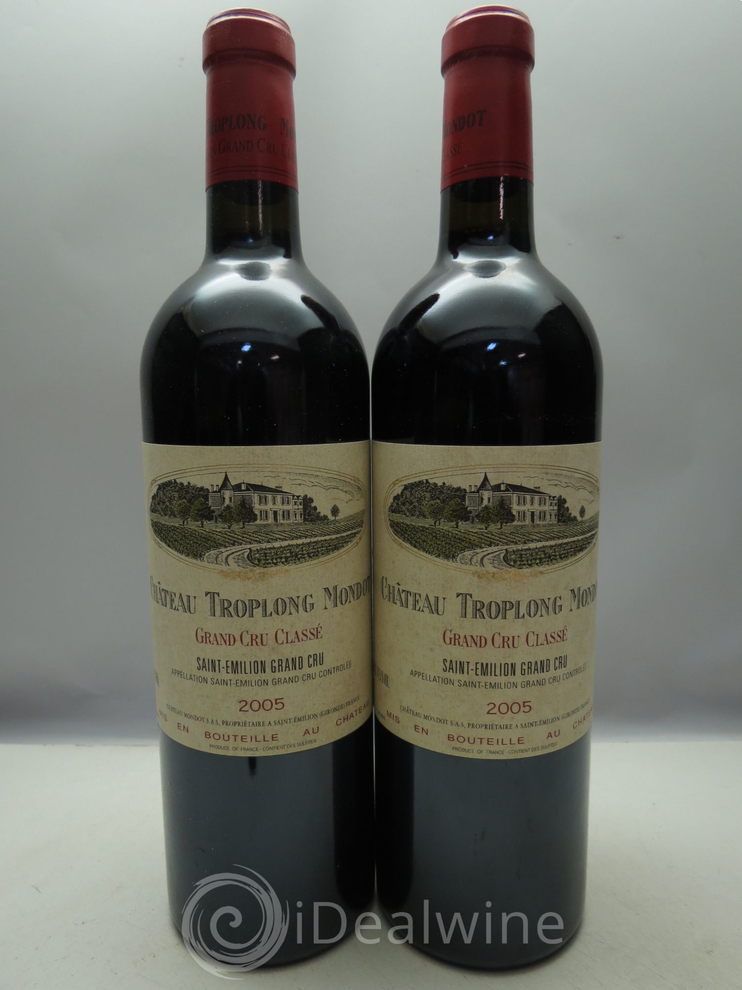 Château Troplong Mondot 1er Grand Cru Classé B 2005 - Lot de 12 bouteilles - 1