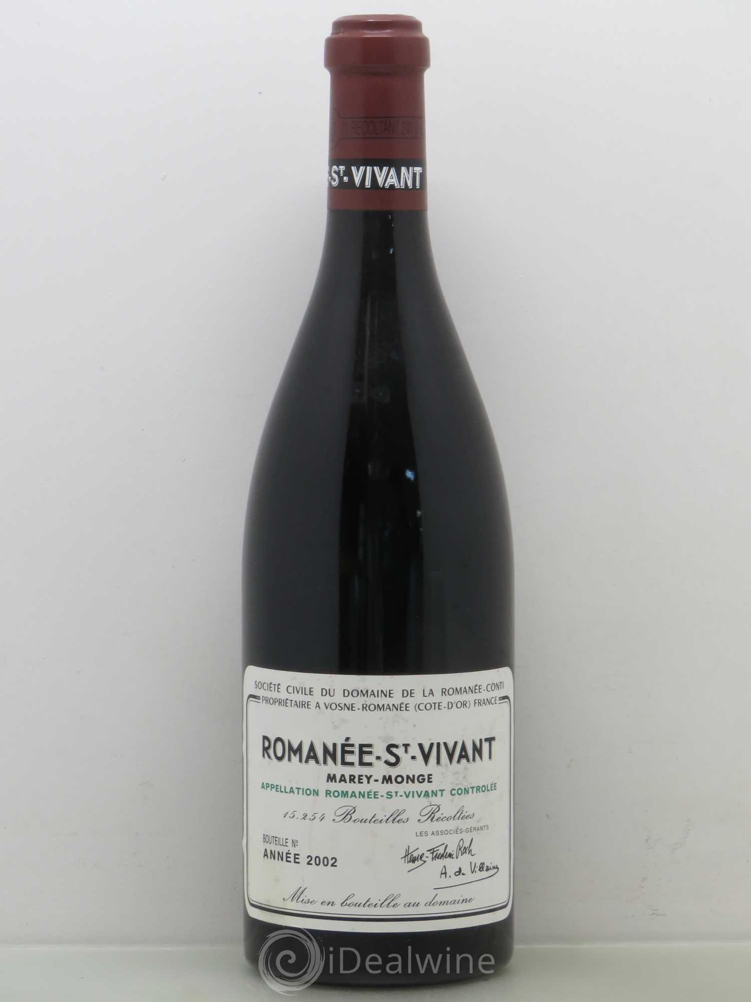 Romanée-Saint-Vivant Grand Cru Domaine de la Romanée-Conti 2002 - Lot de 1 bouteille - 0