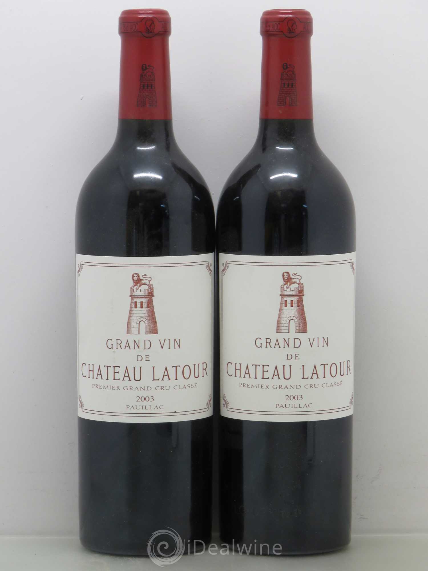 Château Latour 1er Grand Cru Classé 2003 - Lot de 2 bouteilles - 0