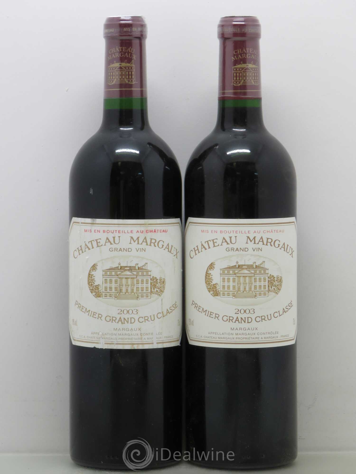 Château Margaux 1er Grand Cru Classé 2003 - Lot de 2 bouteilles - 0