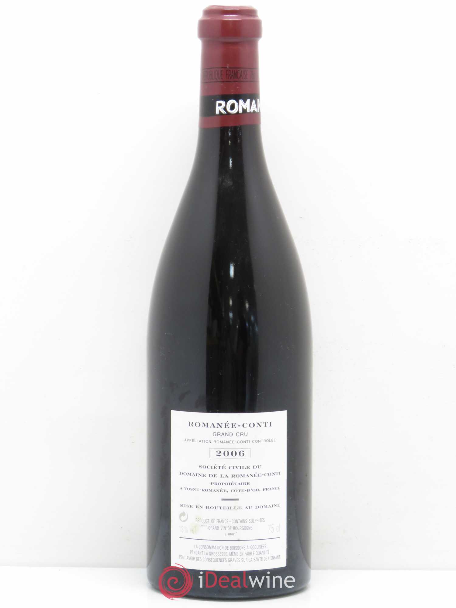 Romanée-Conti Grand Cru Domaine de la Romanée-Conti 2006 - Lot de 1 bouteille - 1