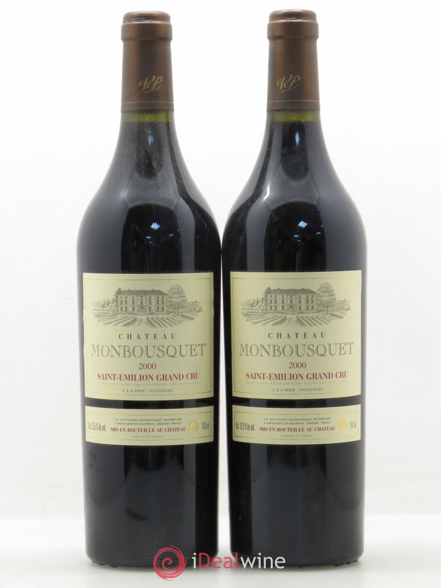 Château Monbousquet Grand Cru Classé 2000 - Lot de 2 bouteilles - 0