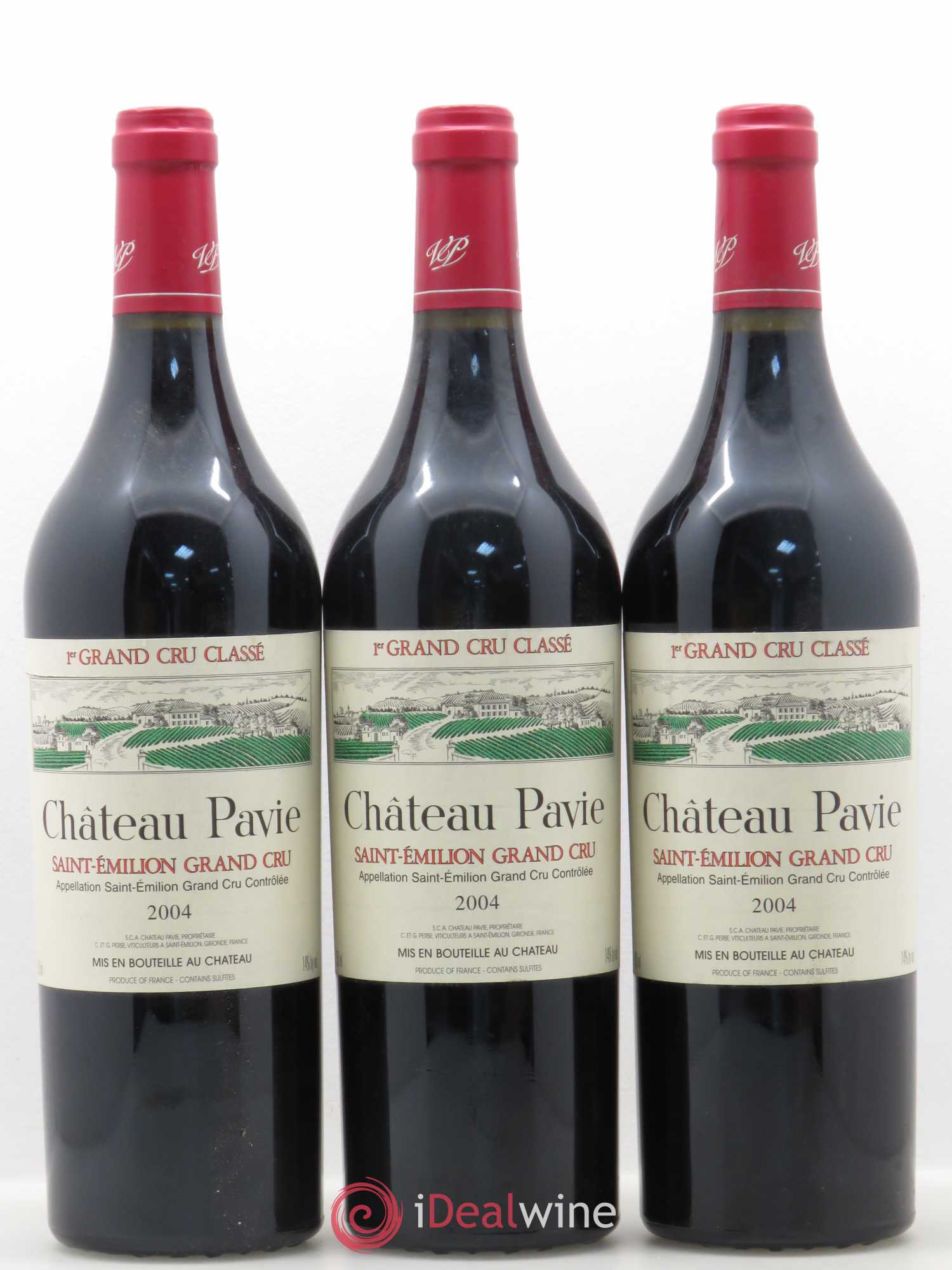 Château Pavie 1er Grand Cru Classé A 2004 - Lot de 3 bouteilles - 0