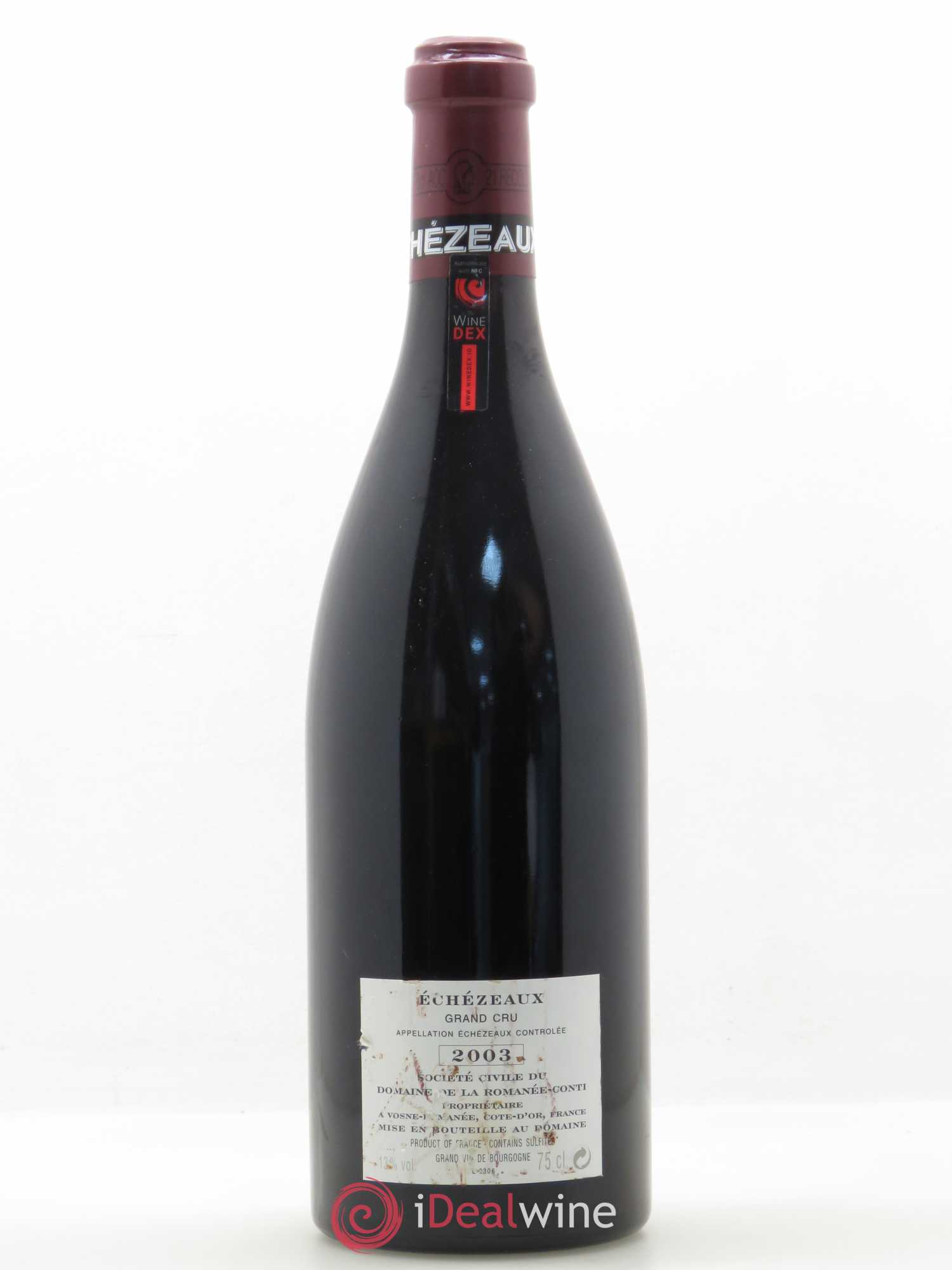 Echezeaux Grand Cru Domaine de la Romanée-Conti 2003 - Lot de 1 bouteille - 1