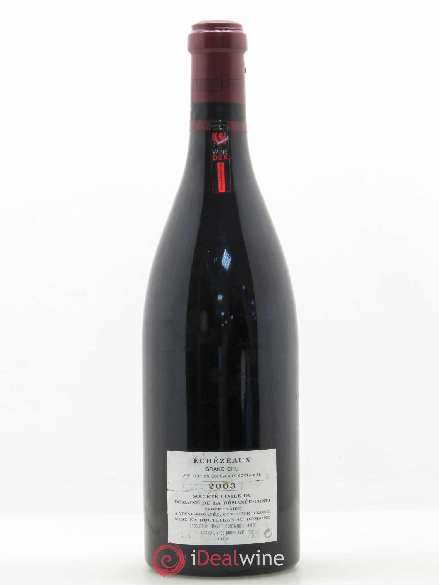 Echezeaux Grand Cru Domaine de la Romanée-Conti 2003 - Lot de 1 bouteille - 1