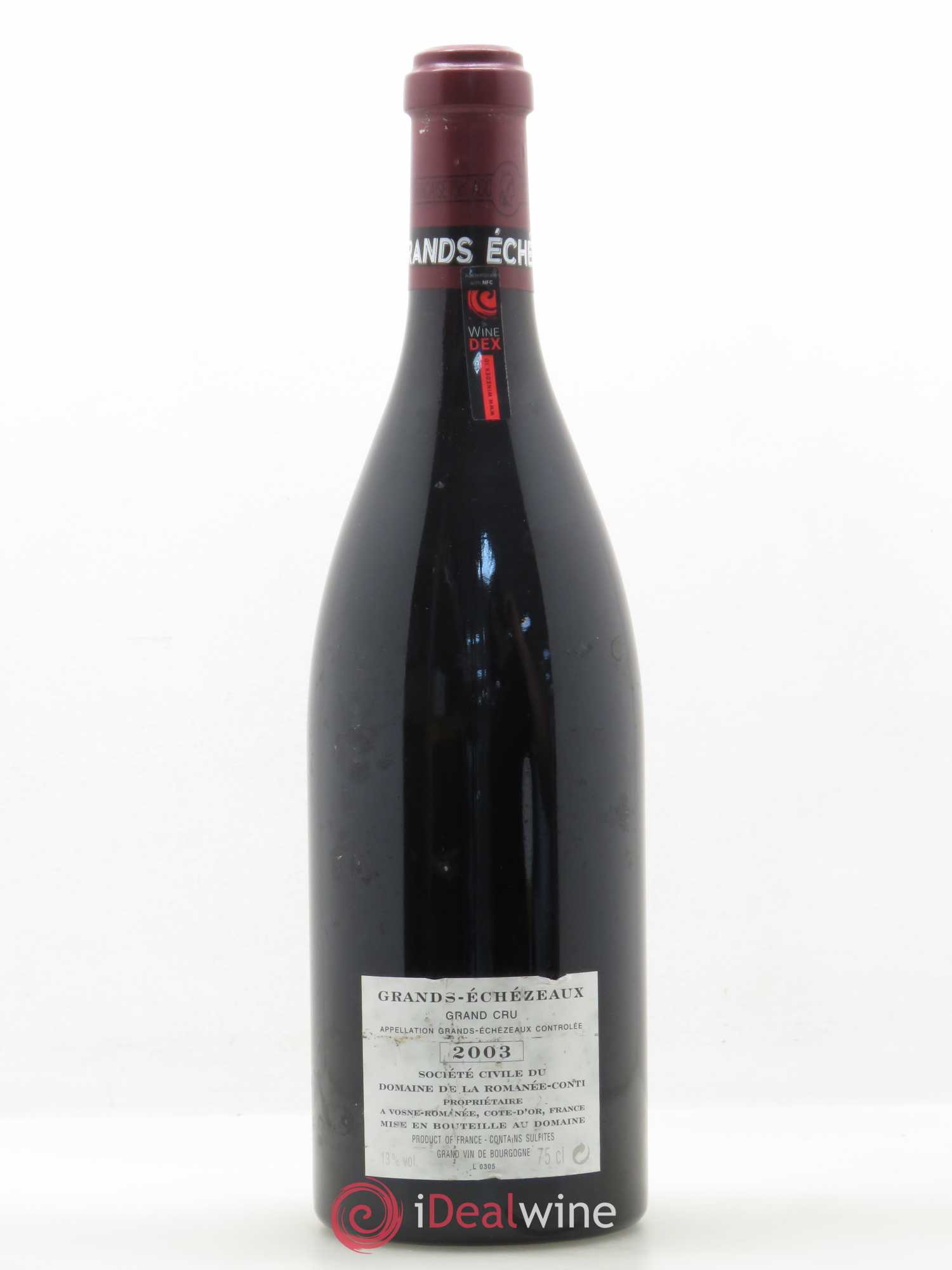 Grands-Echezeaux Grand Cru Domaine de la Romanée-Conti 2003 - Lot de 1 bouteille - 1