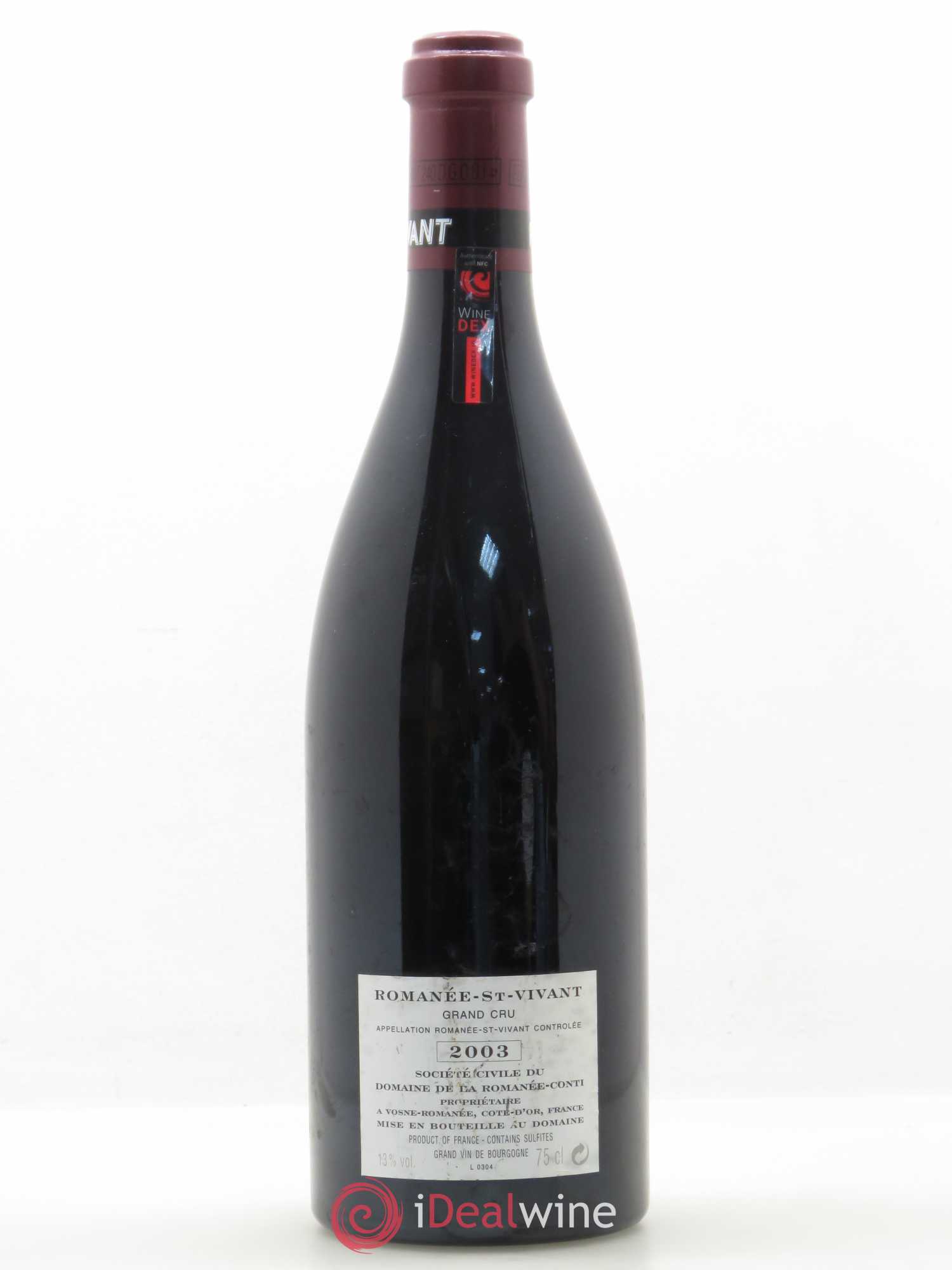 Romanée-Saint-Vivant Grand Cru Domaine de la Romanée-Conti 2003 - Lot de 1 bouteille - 1