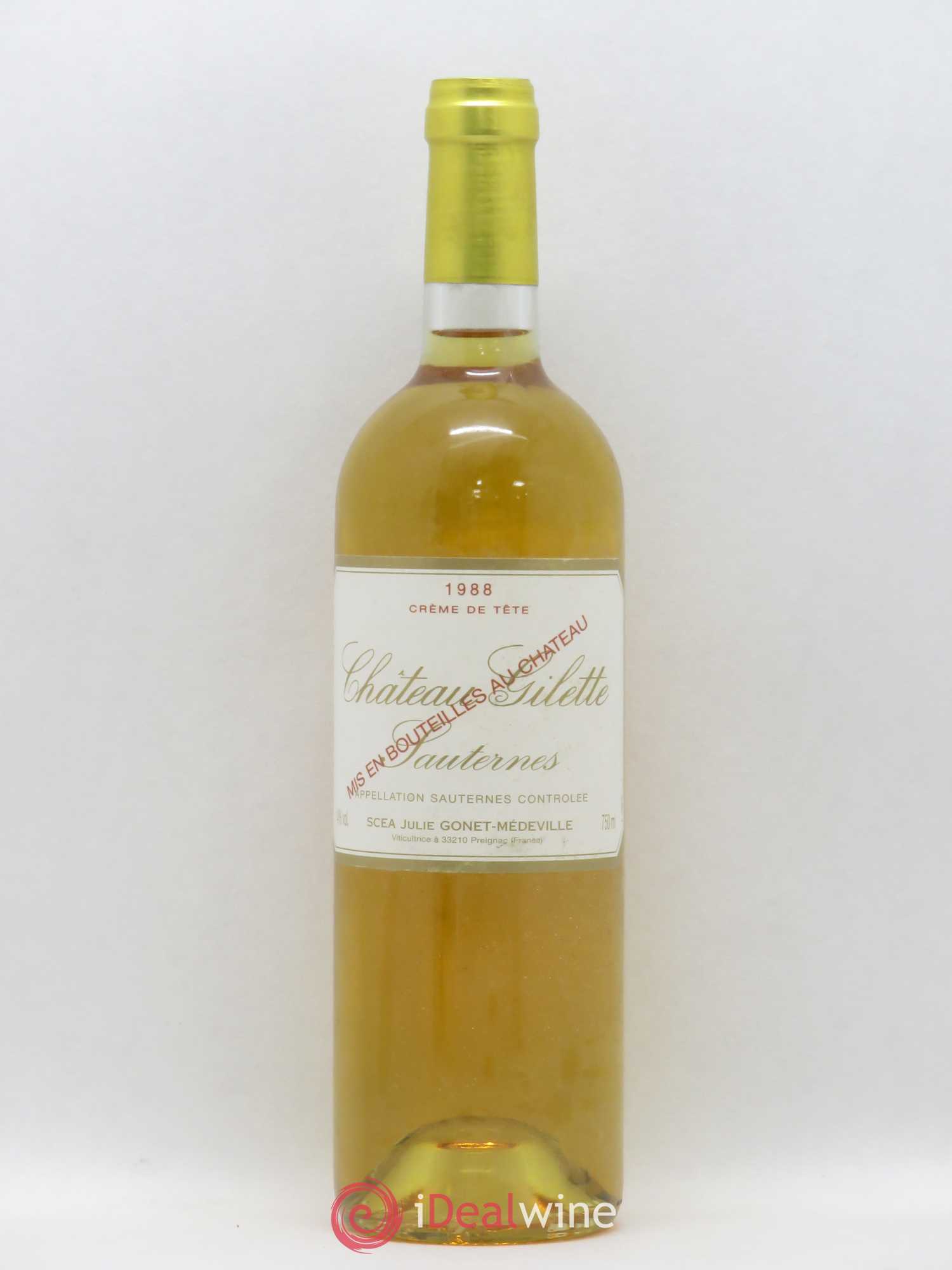 Château Gilette 1988 - Lot de 1 bouteille - 0