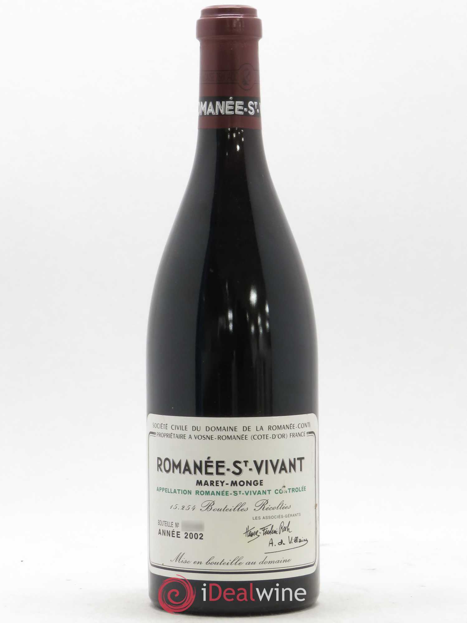 Romanée-Saint-Vivant Grand Cru Domaine de la Romanée-Conti 2002 - Lot de 1 bouteille - 0