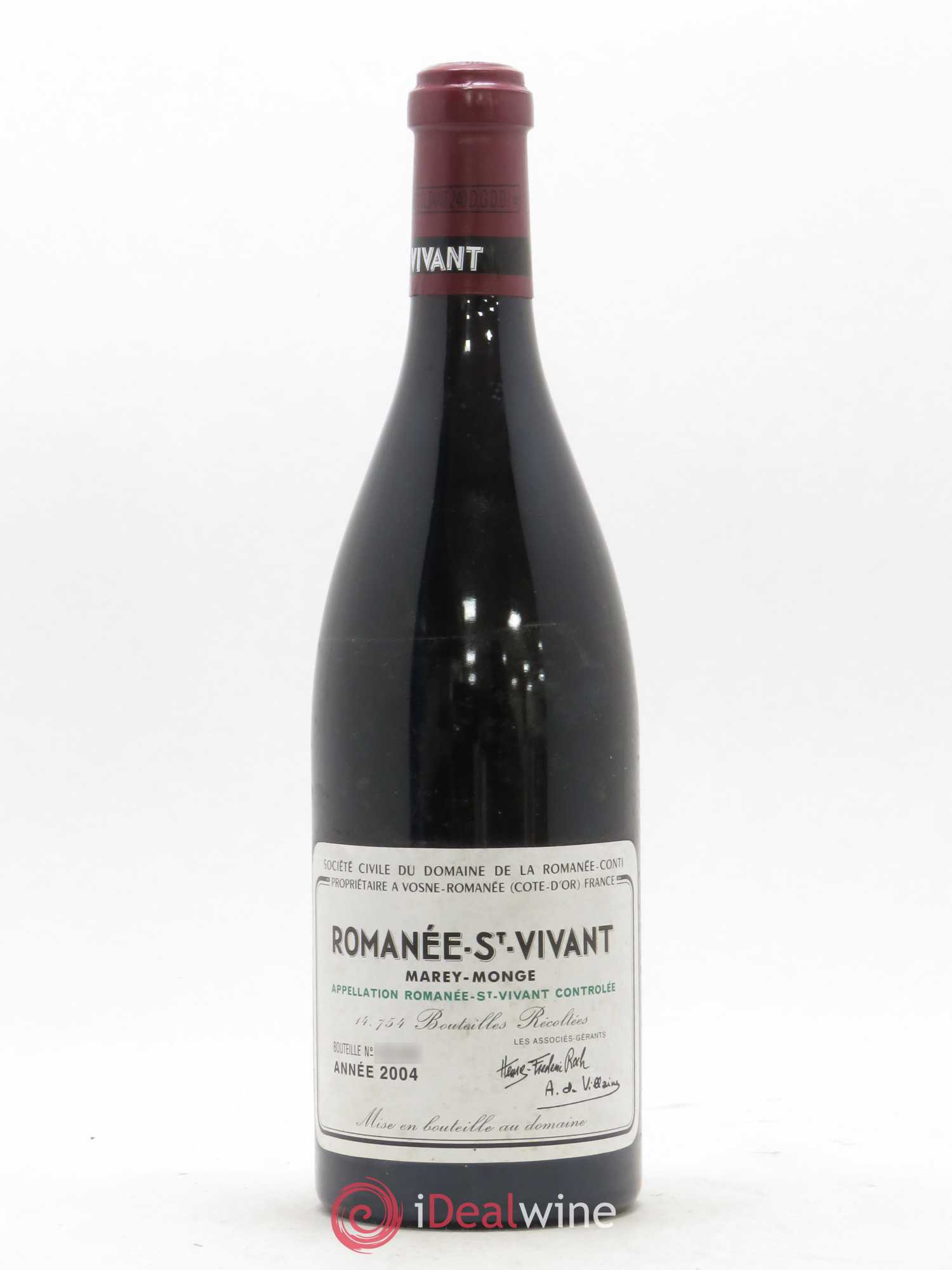 Romanée-Saint-Vivant Grand Cru Domaine de la Romanée-Conti 2004 - Lot de 1 bouteille - 0