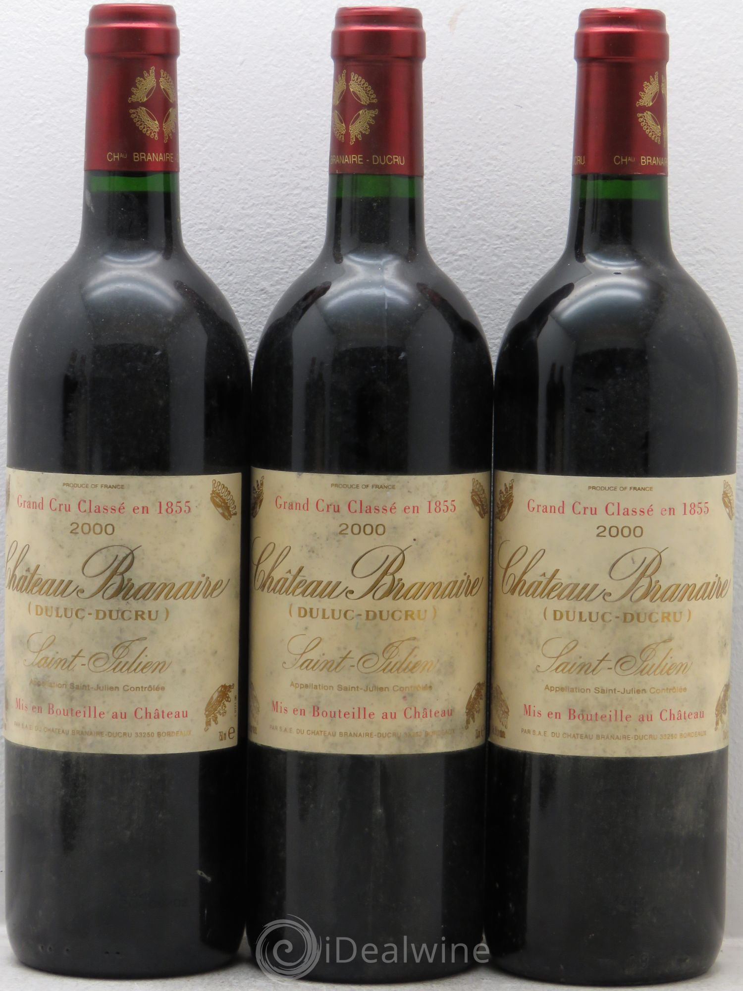 Château Branaire Ducru 4ème Grand Cru Classé 2000 - Lot de 3 bouteilles - 0