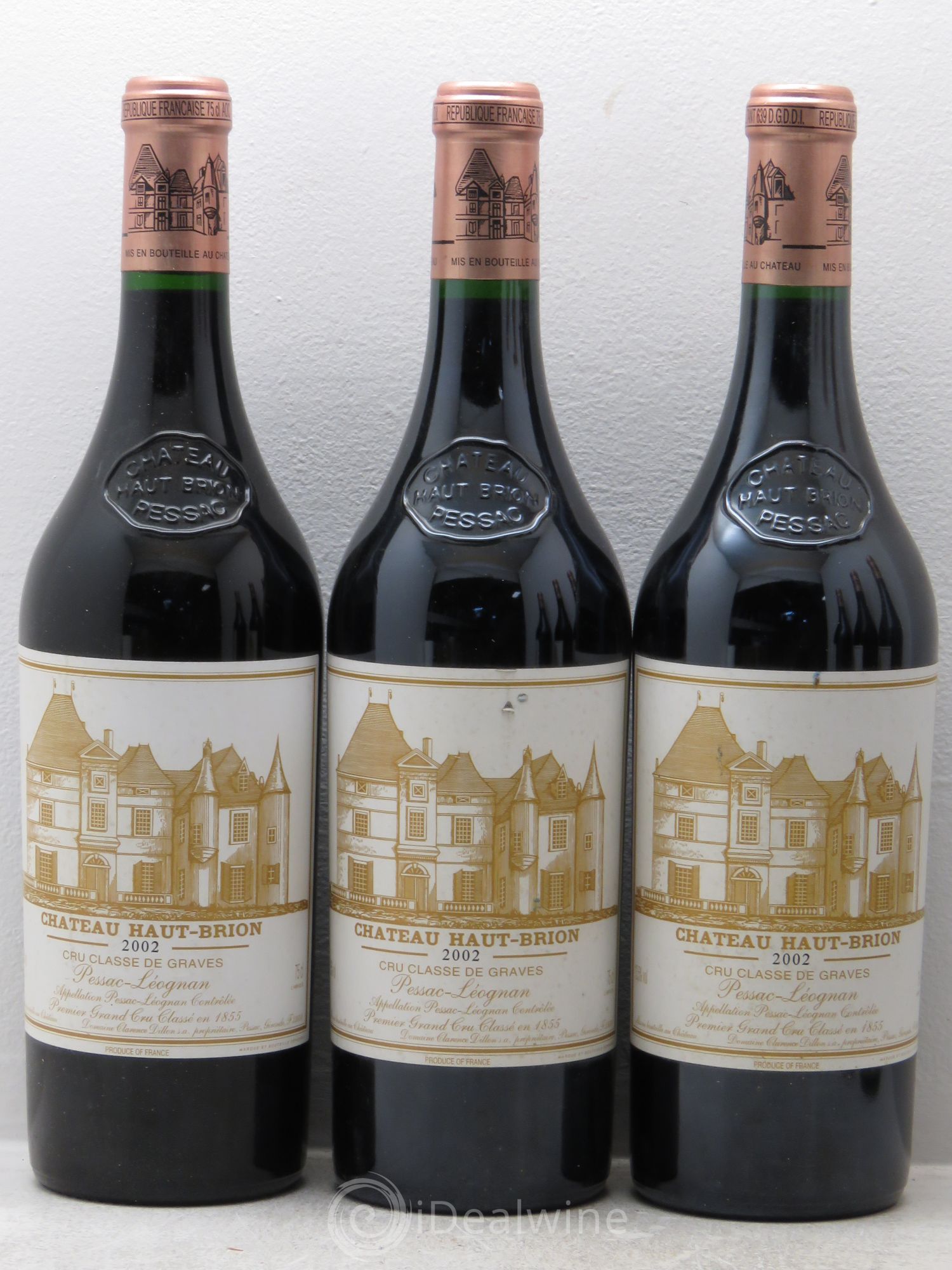 Château Haut Brion 1er Grand Cru Classé 2002 - Lot de 6 bouteilles - 1