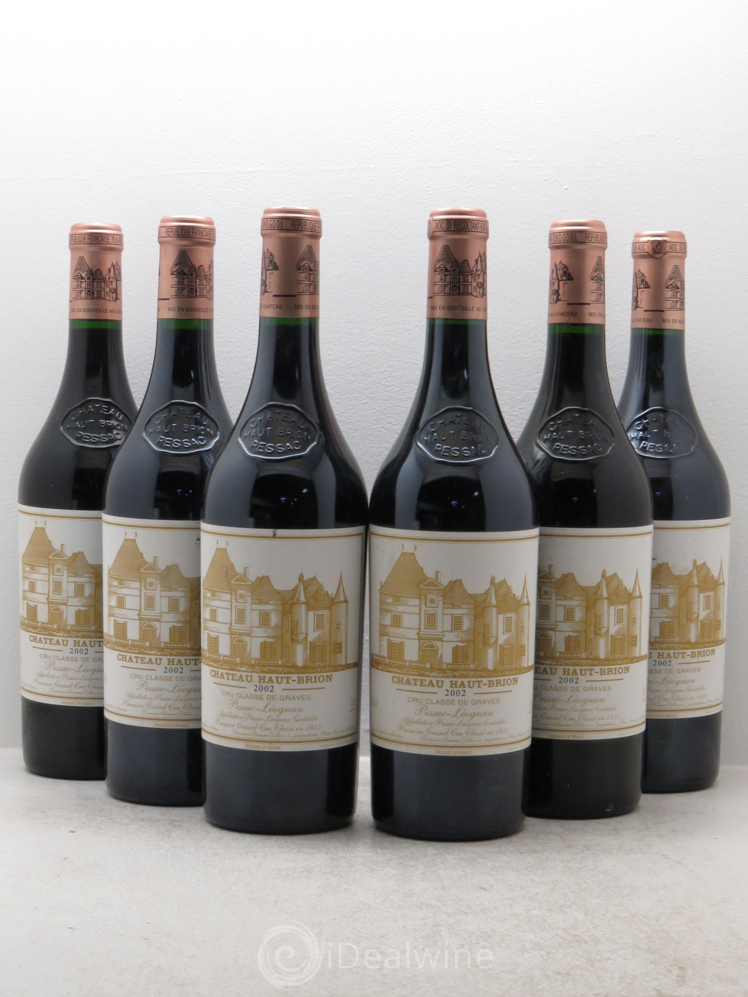Château Haut Brion 1er Grand Cru Classé 2002 - Lot de 6 bouteilles - 0