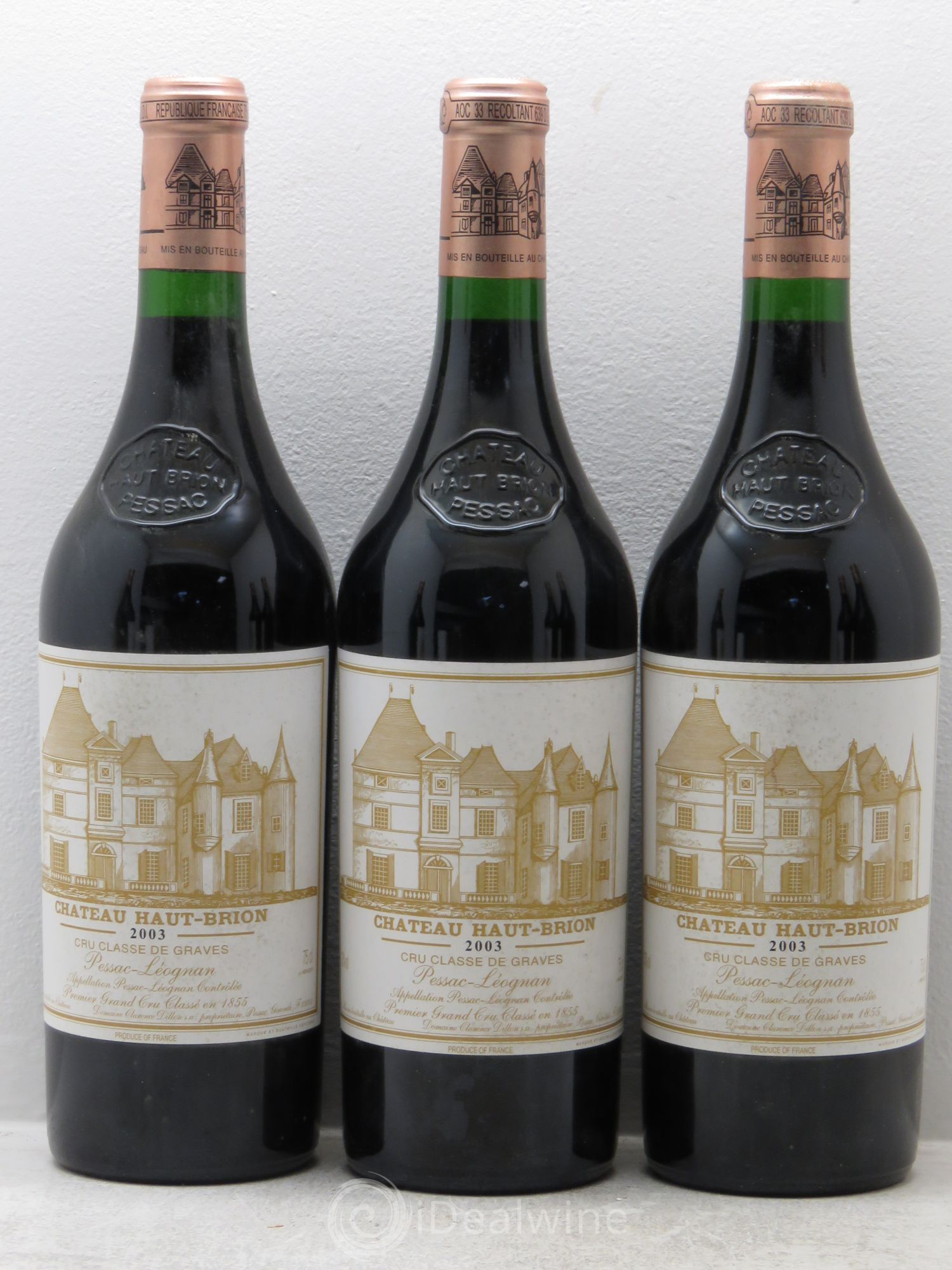 Château Haut Brion 1er Grand Cru Classé 2003 - Lot de 6 bouteilles - 1