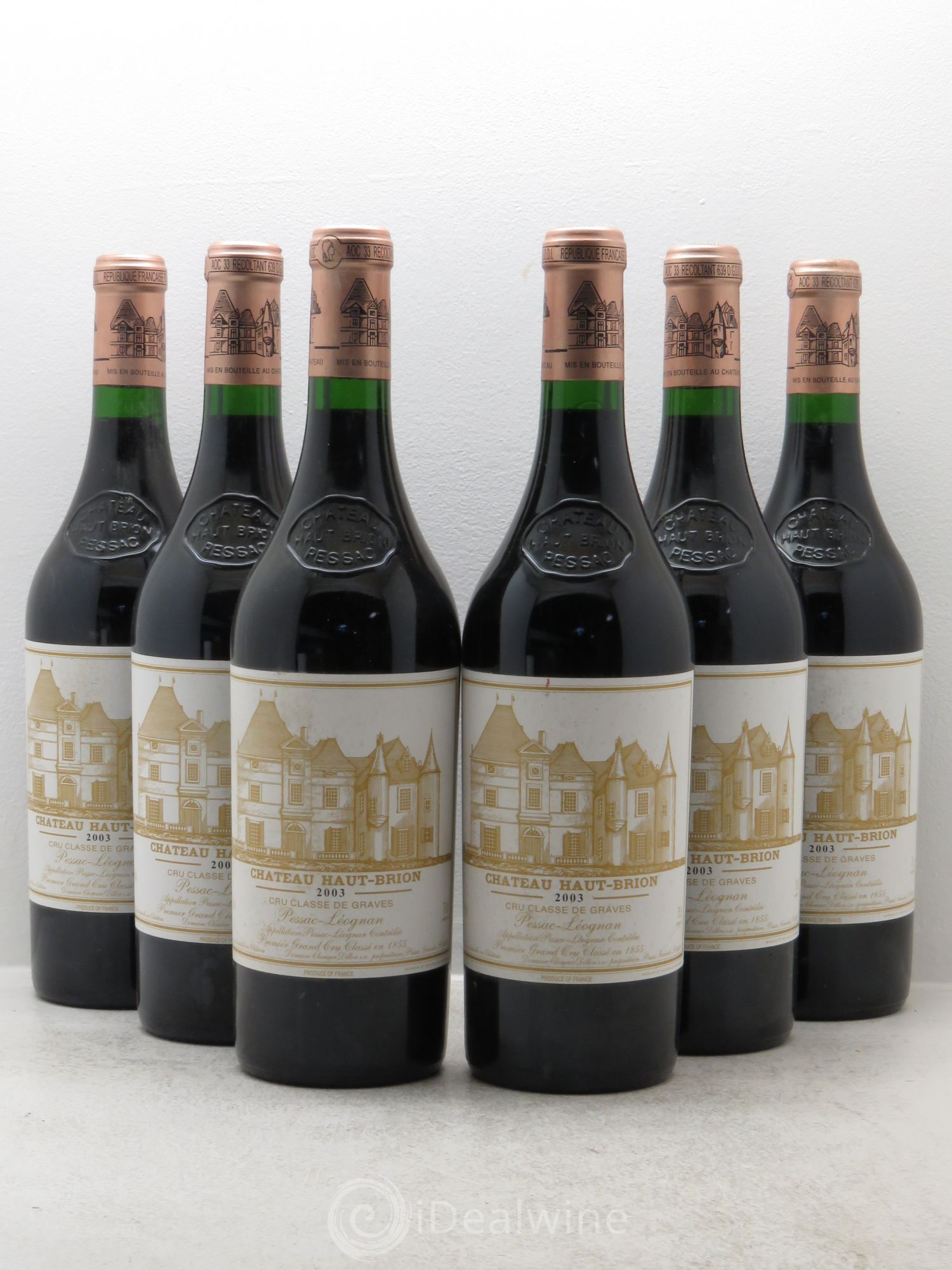 Château Haut Brion 1er Grand Cru Classé 2003 - Lot de 6 bouteilles - 0