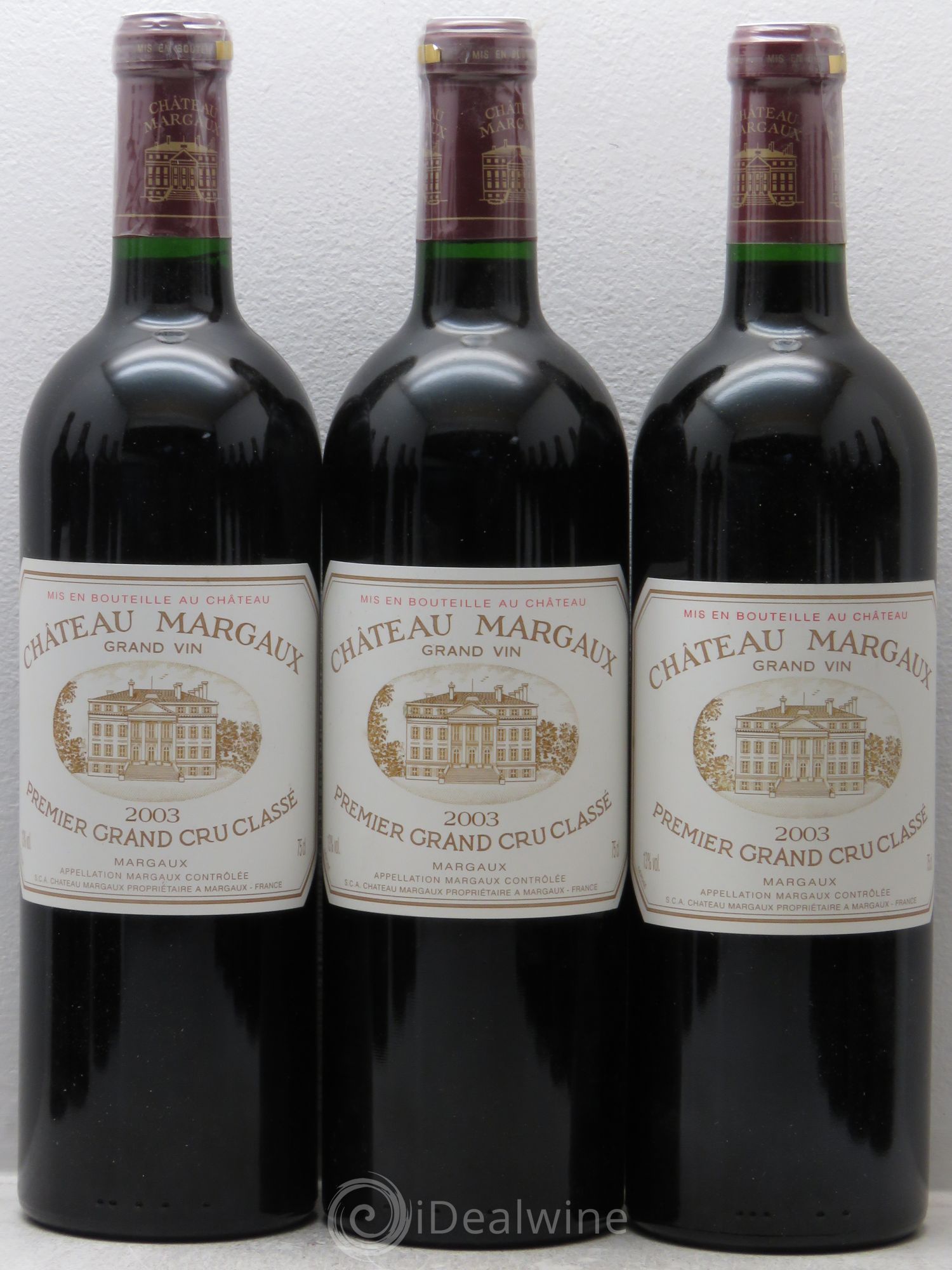 Château Margaux 1er Grand Cru Classé 2003 - Lot de 12 bouteilles - 1