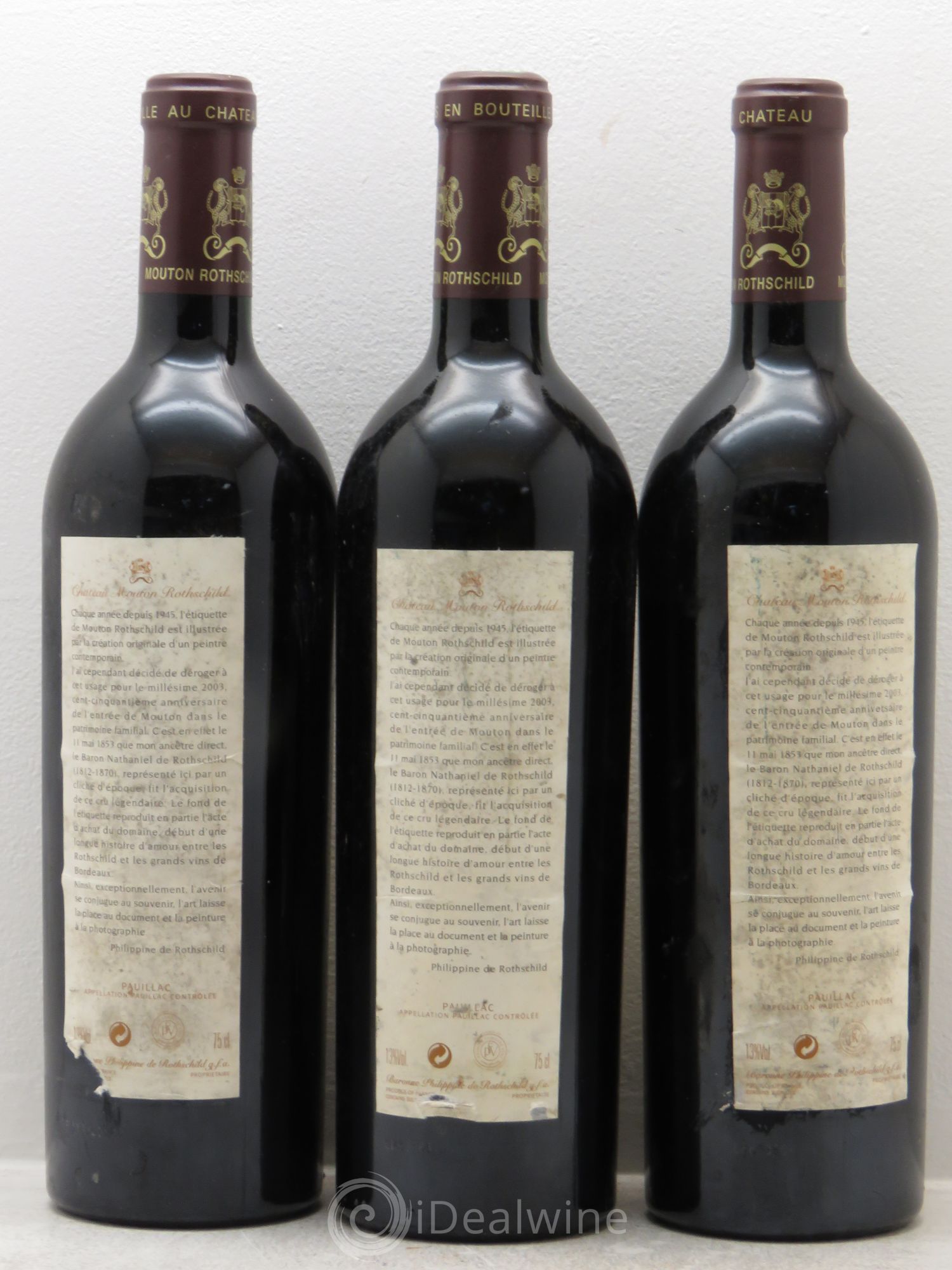 Château Mouton Rothschild 1er Grand Cru Classé 2003 - Lot de 6 bouteilles - 4