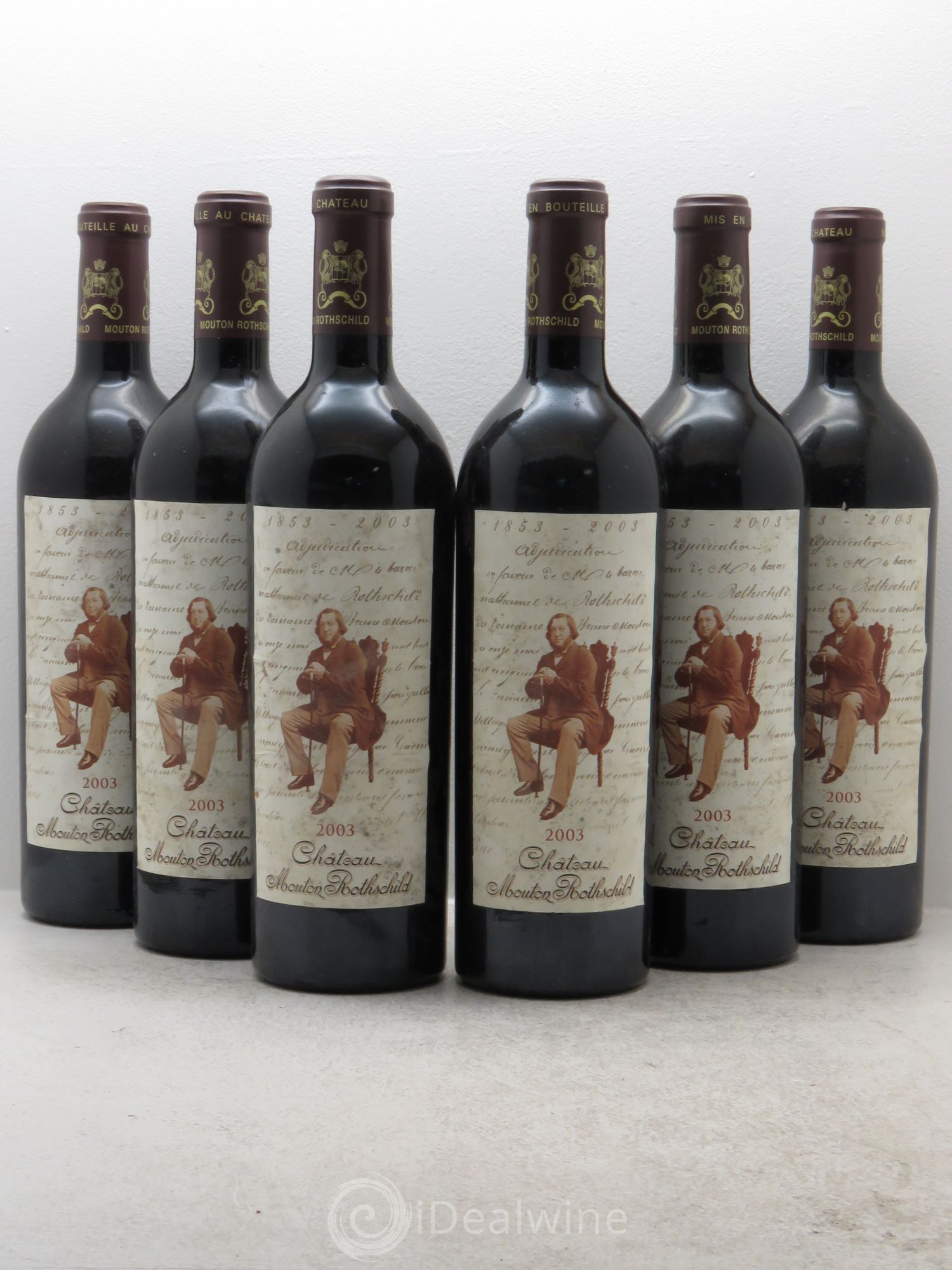 Château Mouton Rothschild 1er Grand Cru Classé 2003 - Lot de 6 bouteilles - 0
