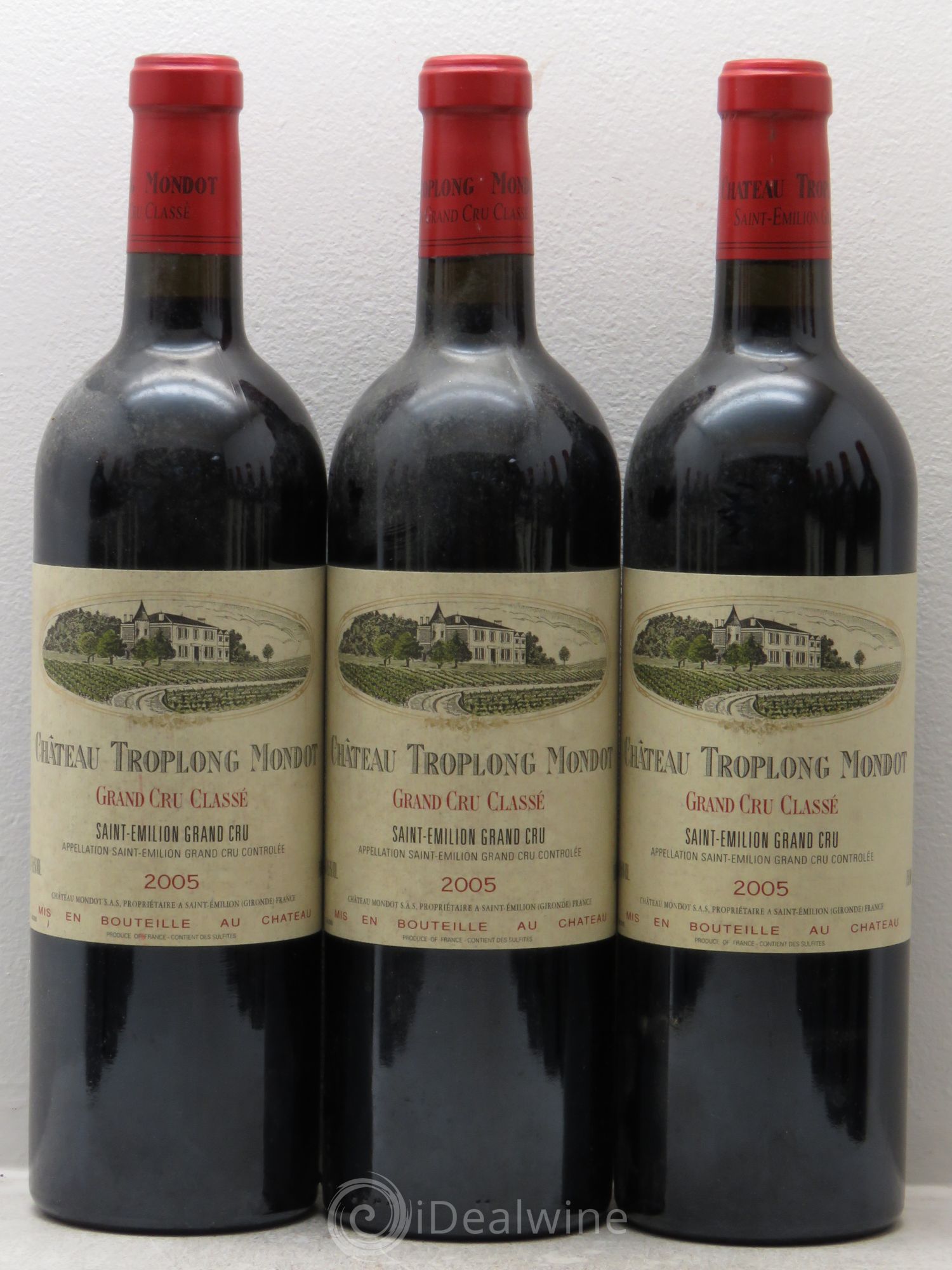 Château Troplong Mondot 1er Grand Cru Classé B 2005 - Lot de 12 bouteilles - 1