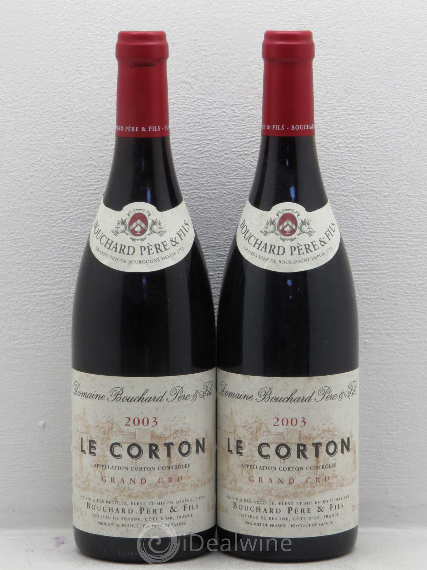 Corton Grand Cru Le Corton Bouchard Père & Fils 2003 - Lot de 2 bouteilles - 0