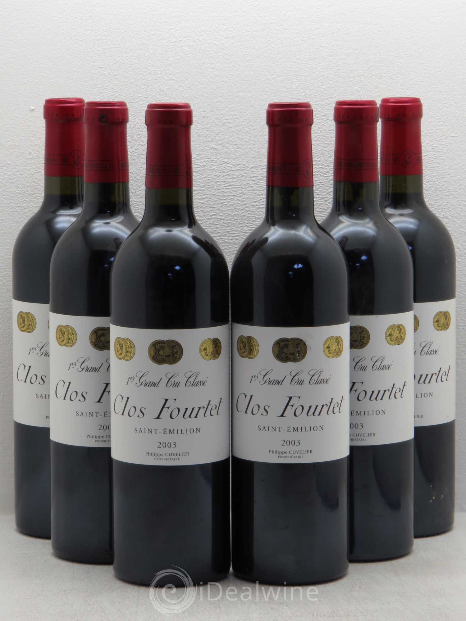Clos Fourtet 1er Grand Cru Classé B 2003 - Lot de 6 bouteilles - 0