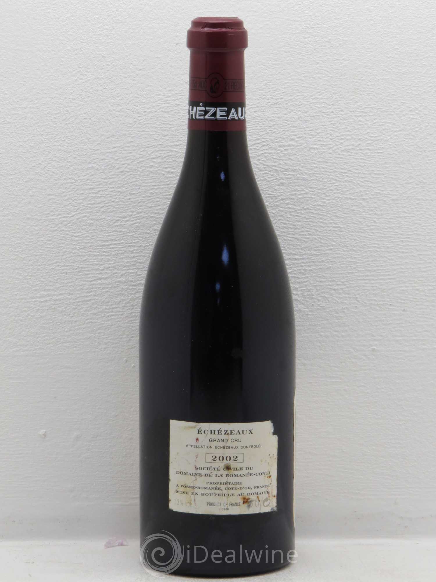 Echezeaux Grand Cru Domaine de la Romanée-Conti 2002 - Lot de 1 bouteille - 1