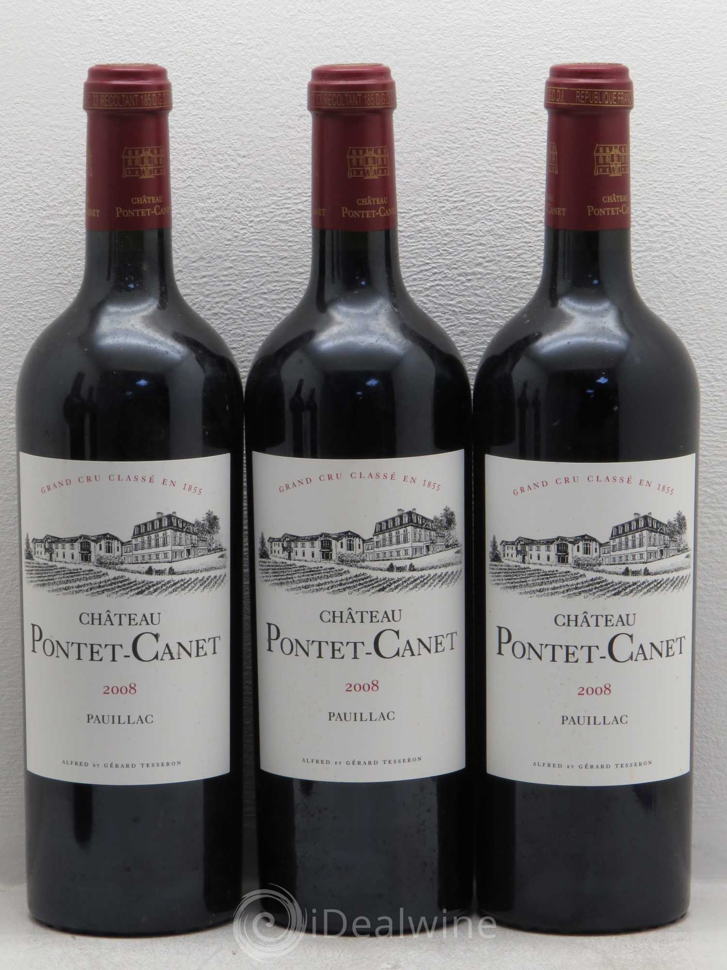 Château Pontet Canet 5ème Grand Cru Classé 2008 - Lot de 5 bouteilles - 1