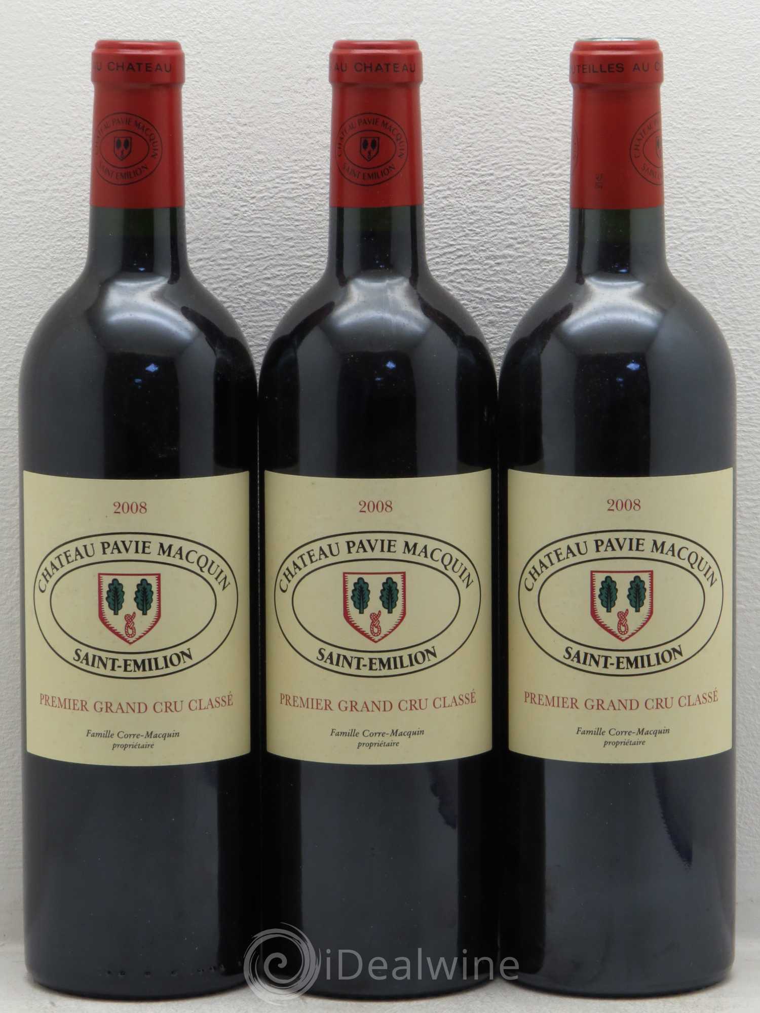 Château Pavie Macquin 1er Grand Cru Classé B 2008 - Lot de 3 bouteilles - 0