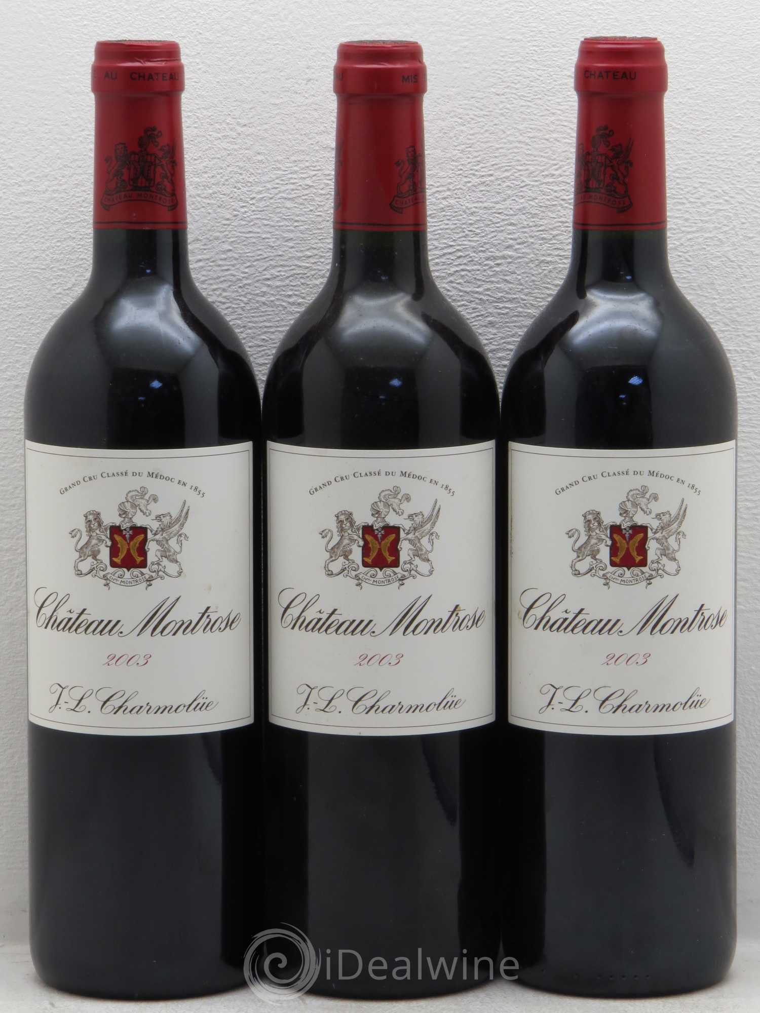 Château Montrose 2ème Grand Cru Classé 2003 - Lot de 3 bouteilles - 0