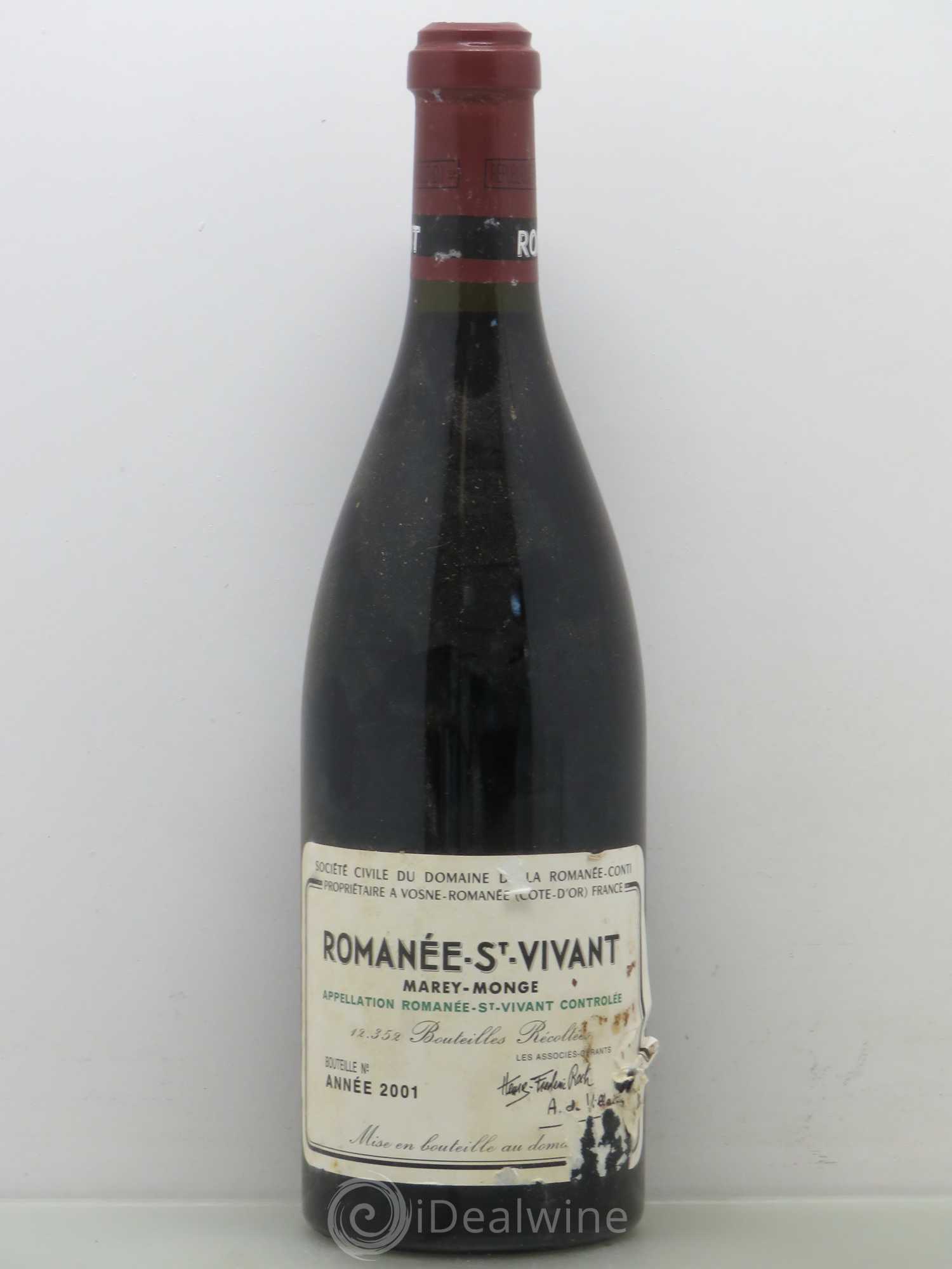 Romanée-Saint-Vivant Grand Cru Domaine de la Romanée-Conti 2001 - Lot de 1 bouteille - 0