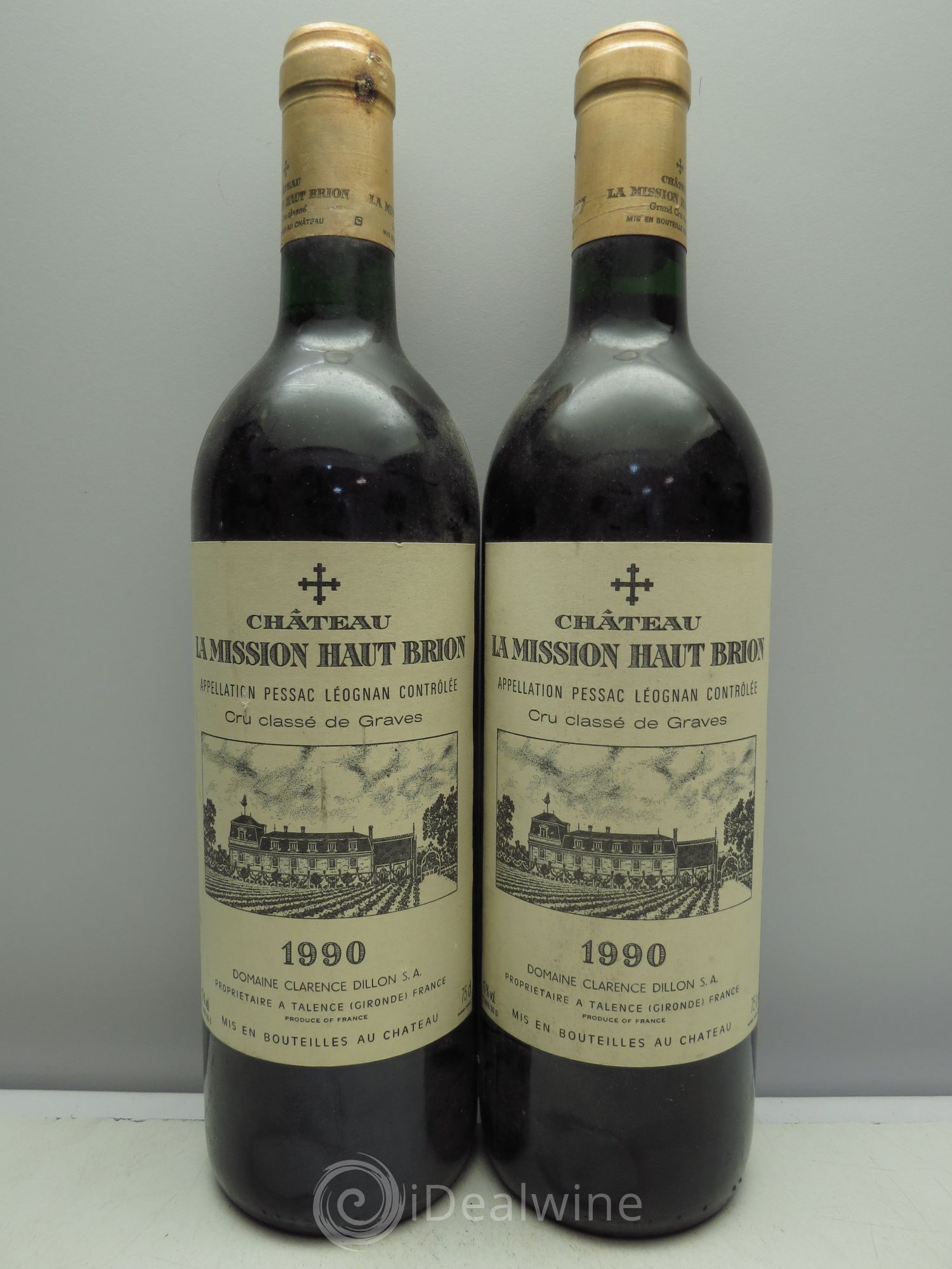 Château la Mission Haut-Brion Cru Classé de Graves 1990 - Lot de 2 bouteilles - 0
