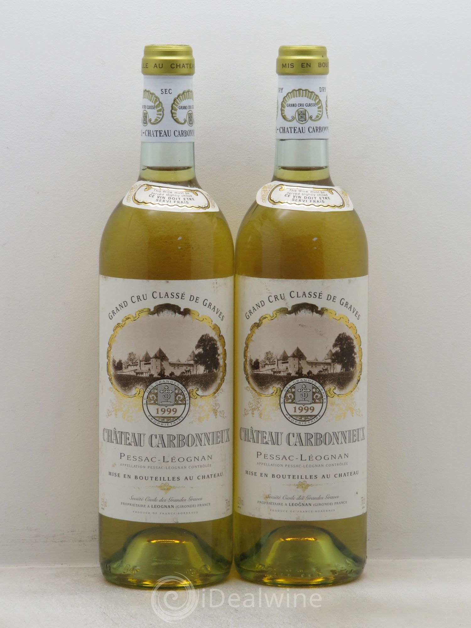 Château Carbonnieux Cru Classé de Graves 1999 - Lot de 2 bouteilles - 0