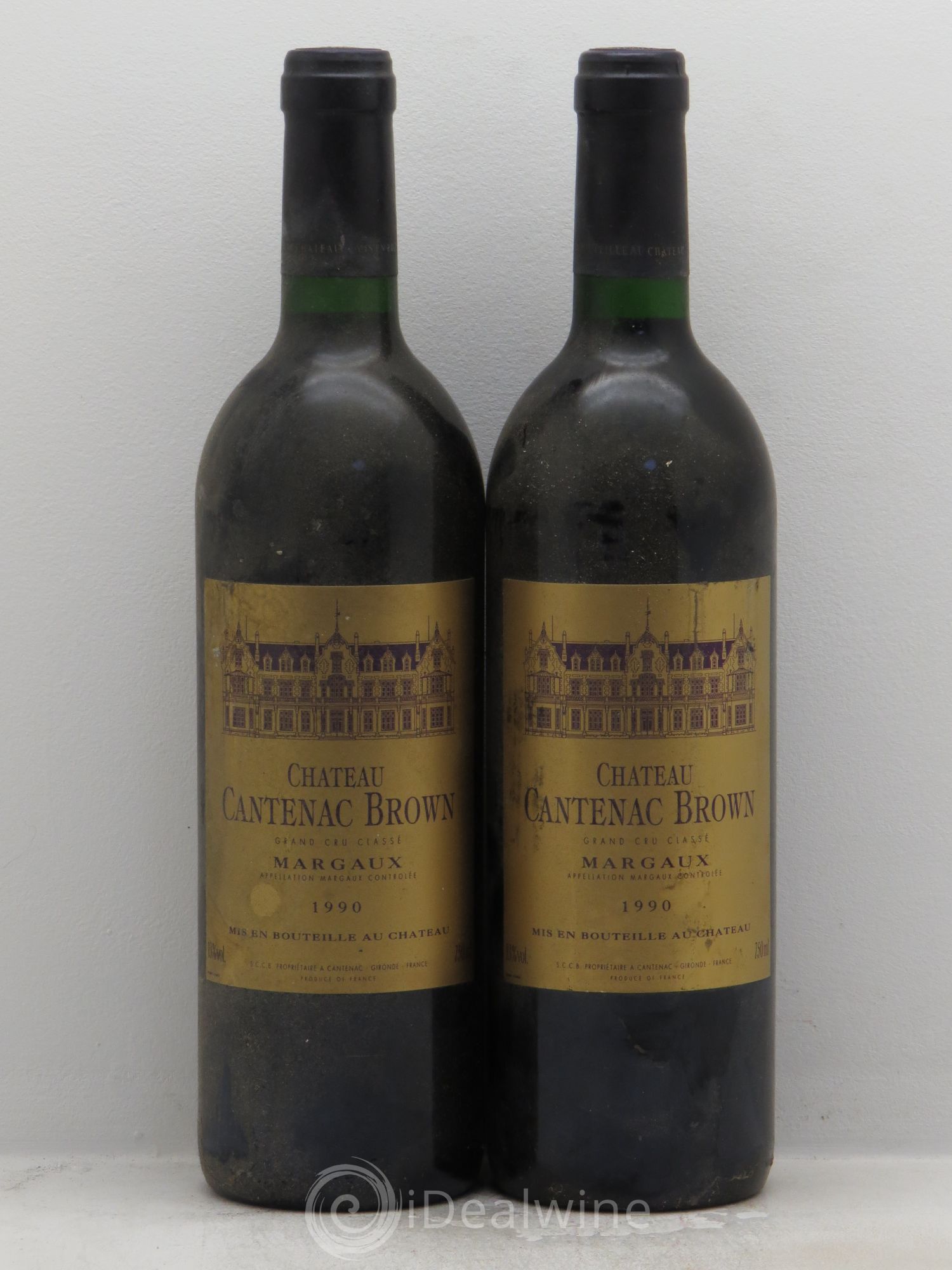 Château Cantenac Brown 3ème Grand Cru Classé 1990 - Lotto di 2 bottiglie - 0