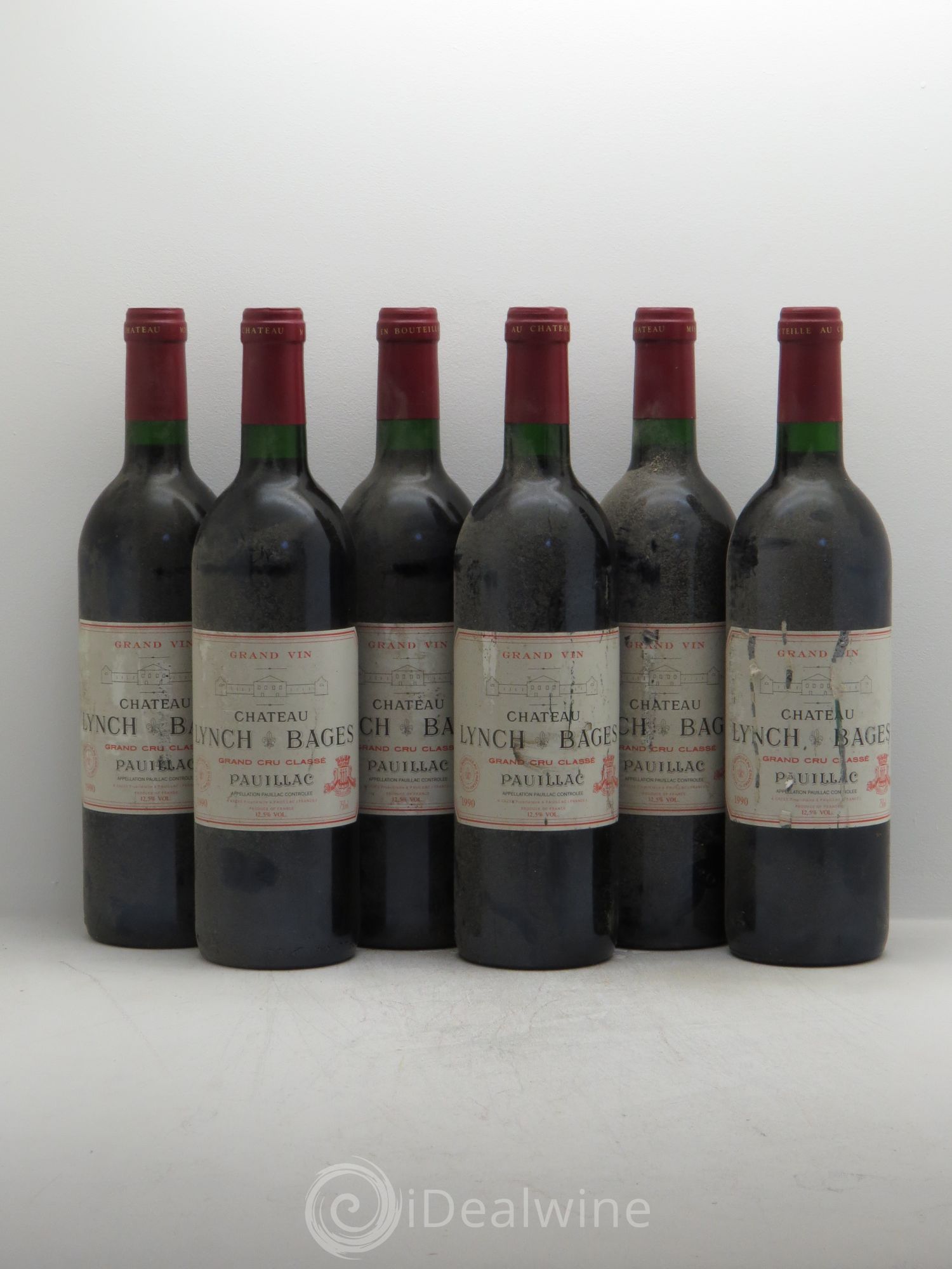 Château Lynch Bages 5ème Grand Cru Classé 1990 - Lot de 6 bouteilles - 0