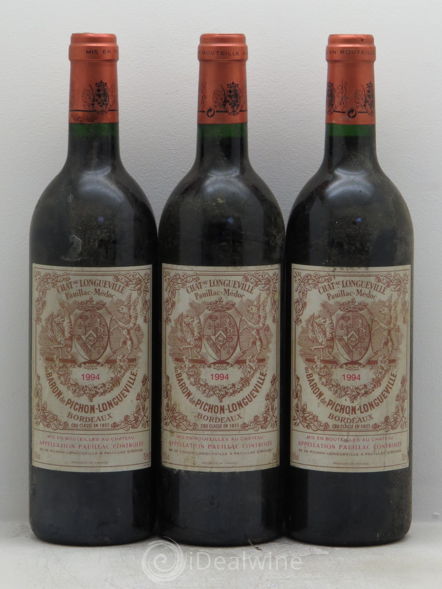 Pichon Longueville Baron 2ème Grand Cru Classé 1994 - Lotto di 3 bottiglie - 0
