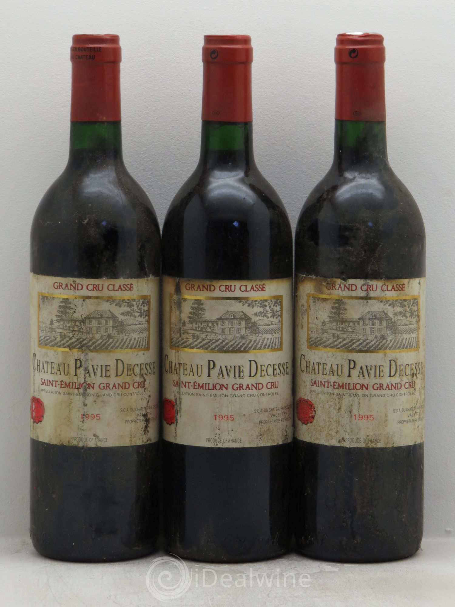 Château Pavie Decesse Grand Cru Classé 1995 - Lot de 3 bouteilles - 0